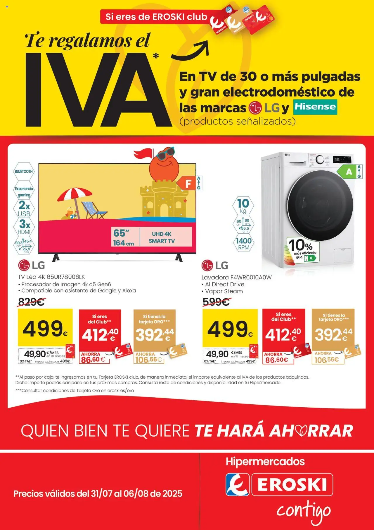 Folleto Eroski del 31/07/2025 - 06/08/2025 > Te regalamos el Iva