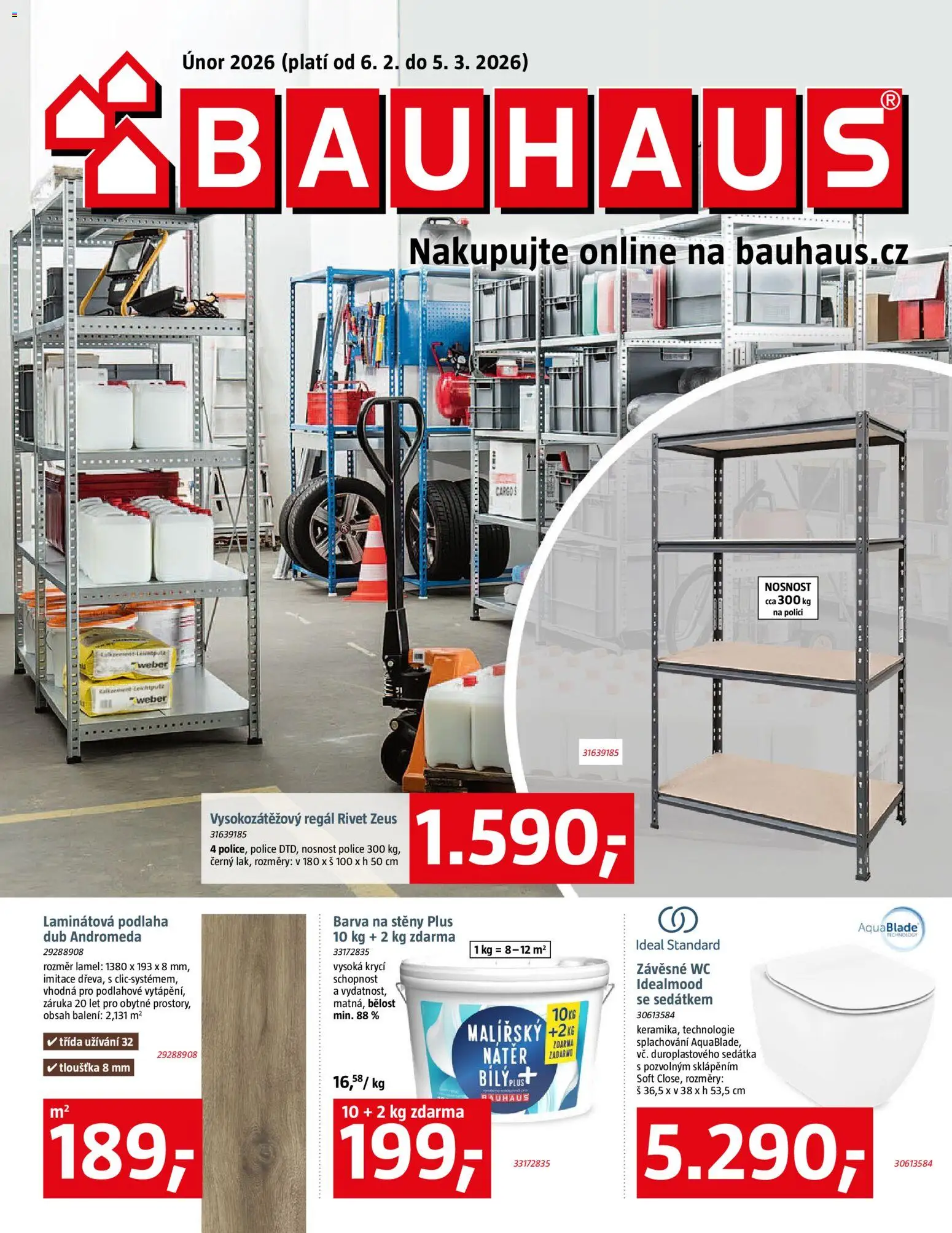 Náhled nabídky: Bauhaus Leták platný od 06.02.2026 - Wc, Regál, Police