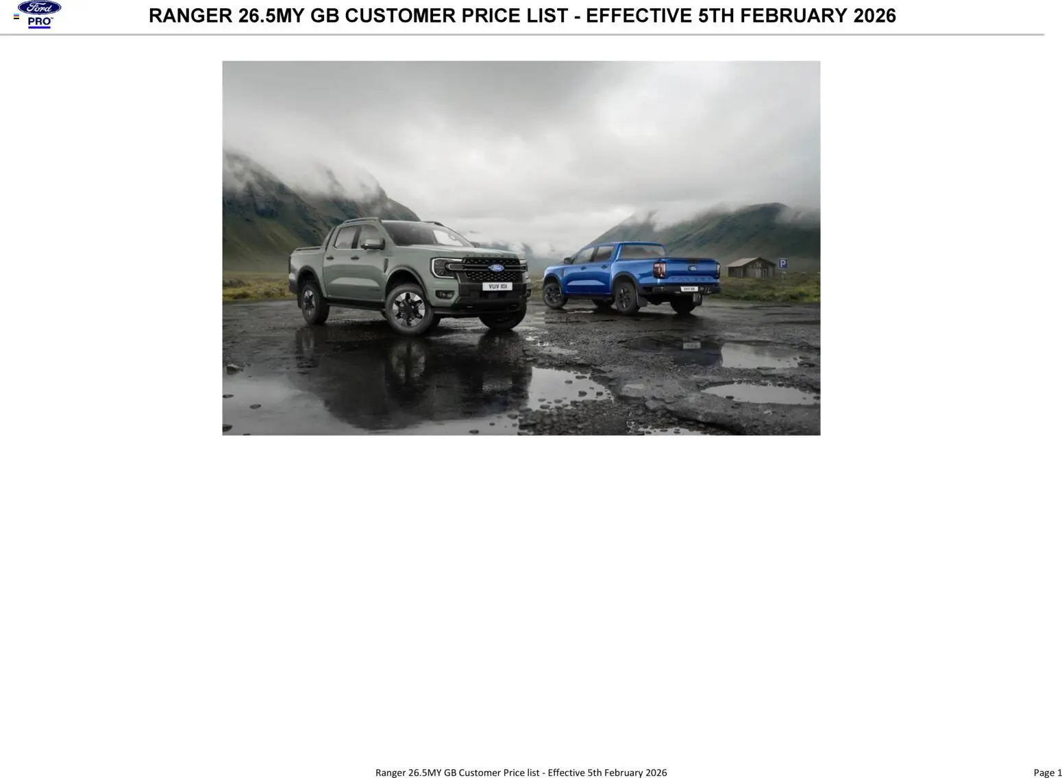 Preview of Ford Ford - Ranger valid from 05/02/2026
