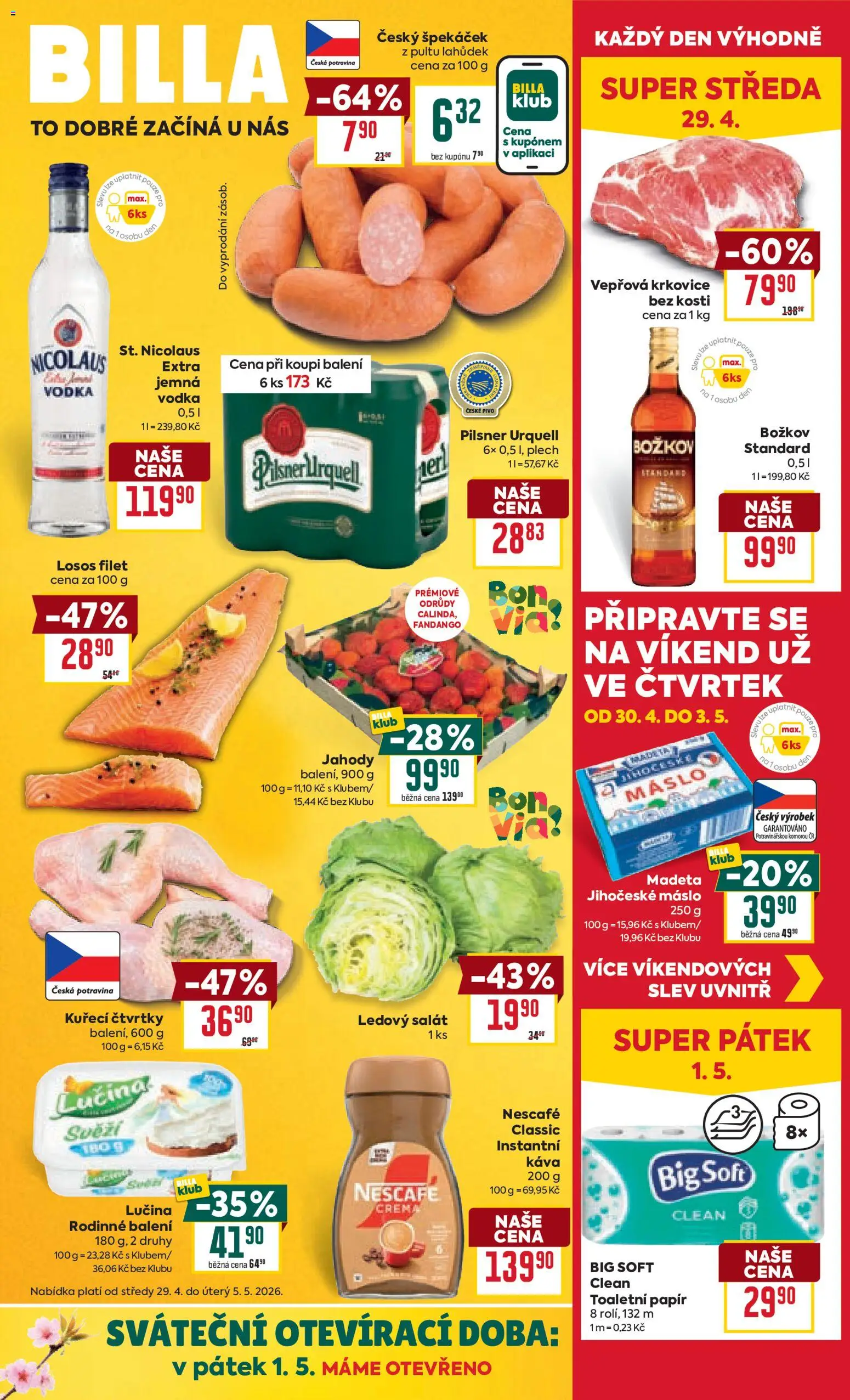 Náhled nabídky: Billa Billa Velký leták platný od 29.04.2026