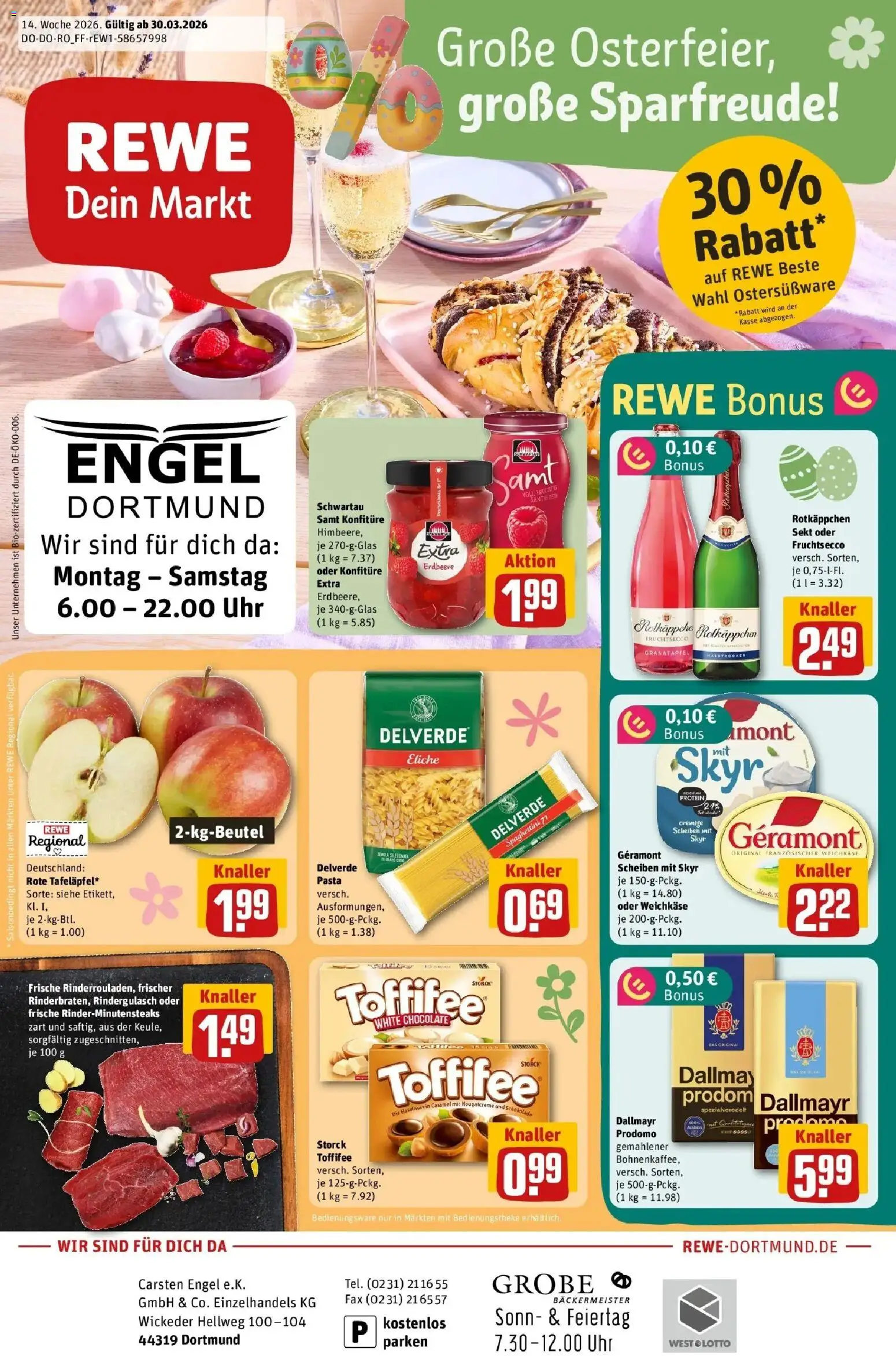Vorschau von dem Prospekt des Geschäftes Rewe, gültig ab dem 30.03.2026