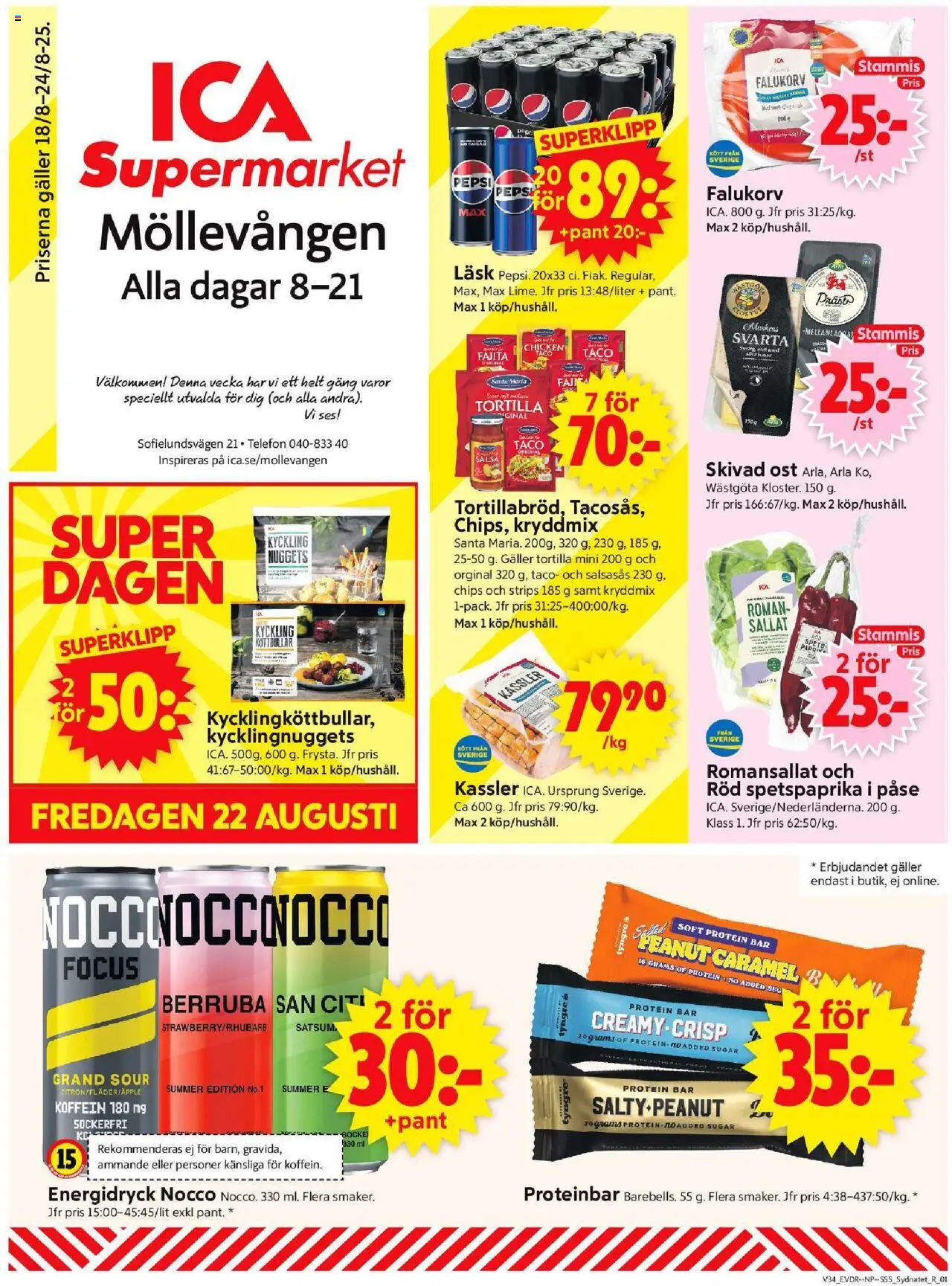 Malmö är giltig 18/08 2025 > Veckans Erbjudanden gäller från 18/08/2025 till 24/08/2025 sidnummer 1