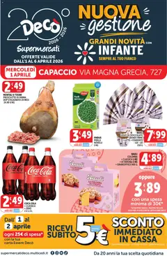 Anteprima dell'opuscolo Decò volantino Supermercati Capaccio dal negozio Decò valido da 01/04/2026