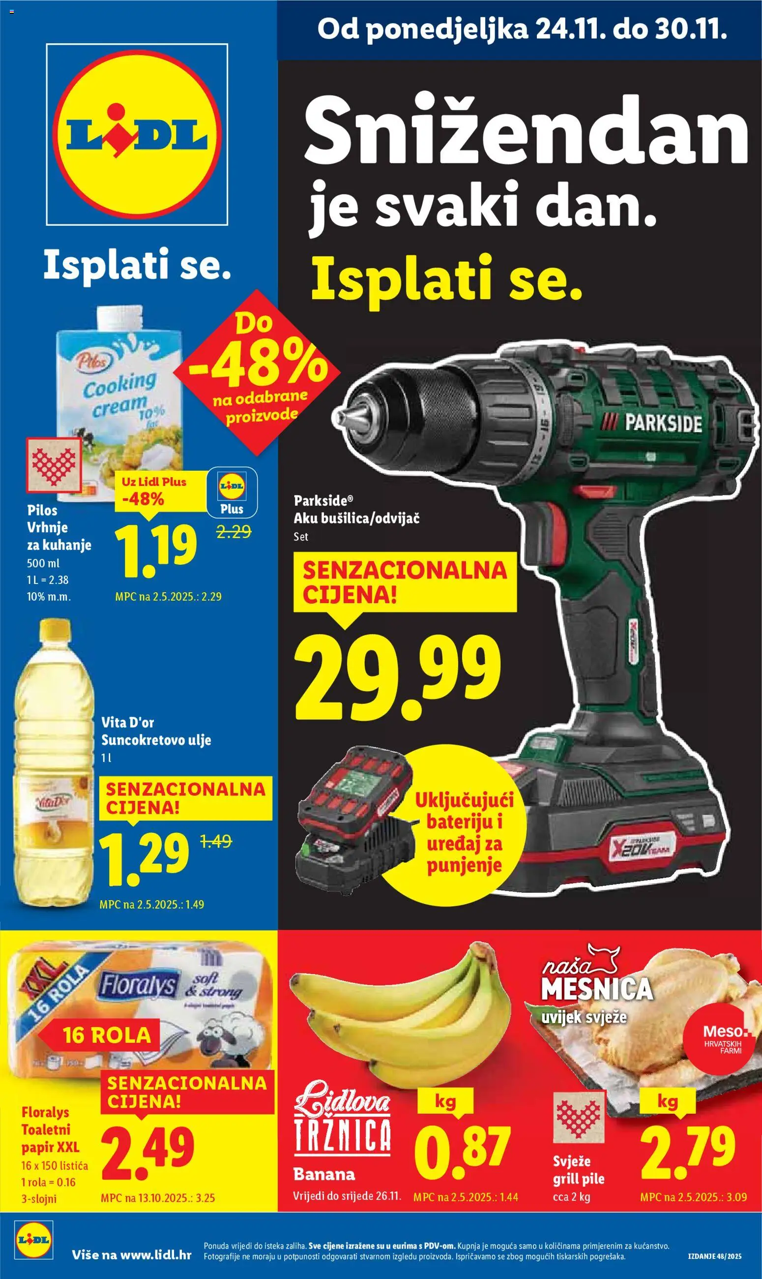 Pregled letka Katalog trgovine Lidl vrijedi od 24.11.2025
