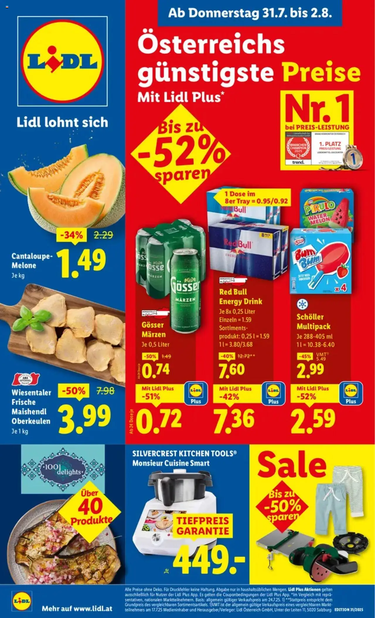  LIDL Flugblatt ab 31.07.2025 - Angebote "Prospekt aktuell" - Seite 1