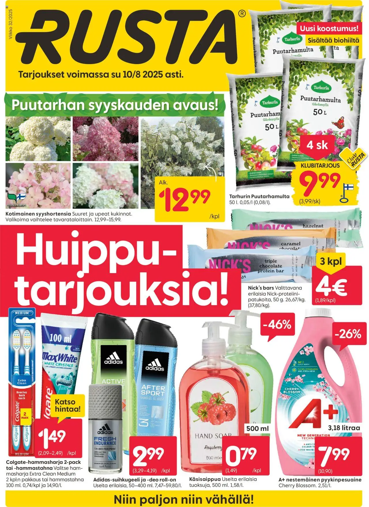 Rusta-kaupan Tarjoukset voimassa 04/08/2025 - Sivulla 1