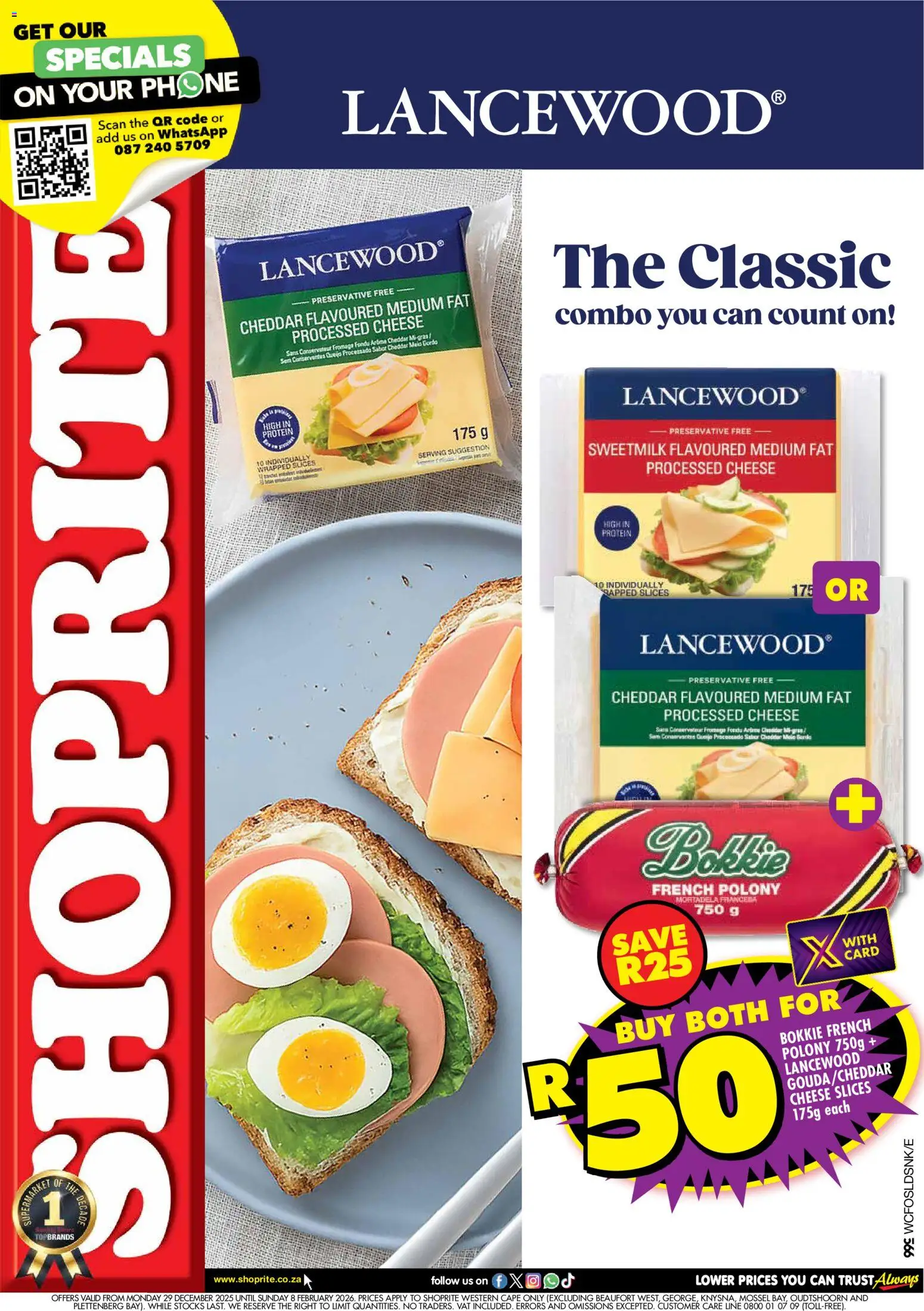 Preview of Shoprite flyer valid from 29/12/2025