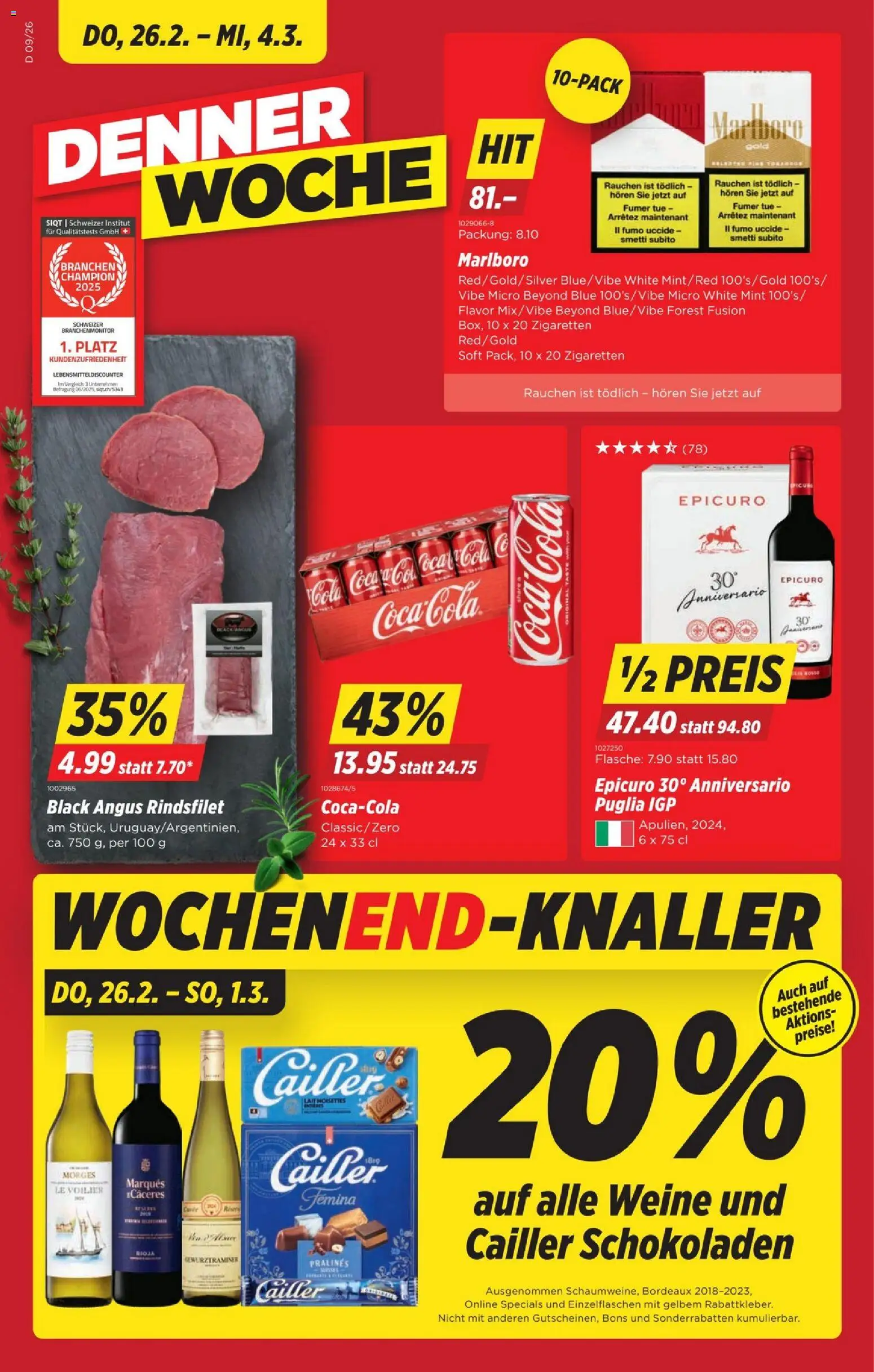Vorschau des Merkblatts Aktionen vom Shop Denner gültig von 26.02.2026 bis 04.03.2026