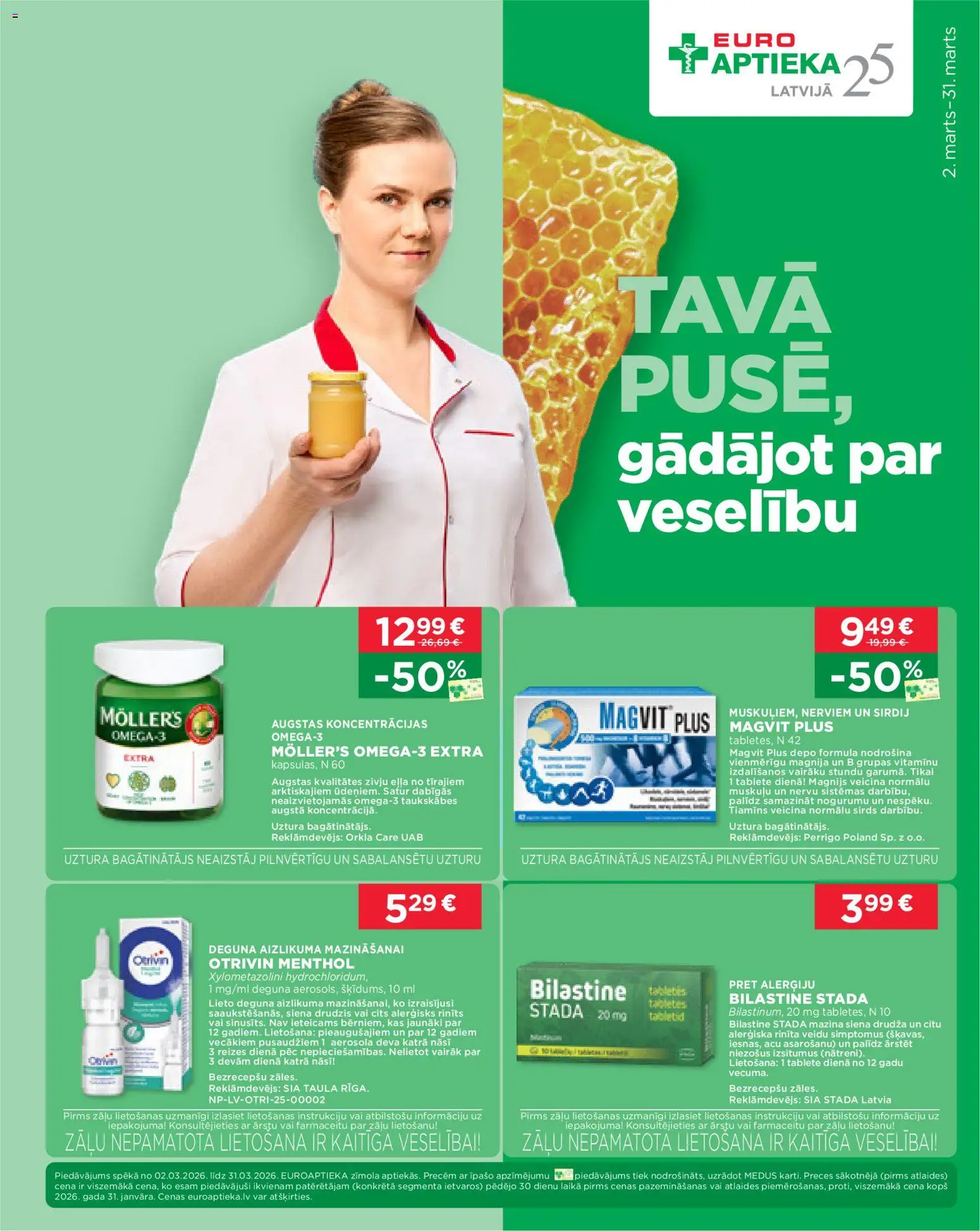 Skatīt Euroaptieka akciju bukletu, derīgs no 02.03.2026.