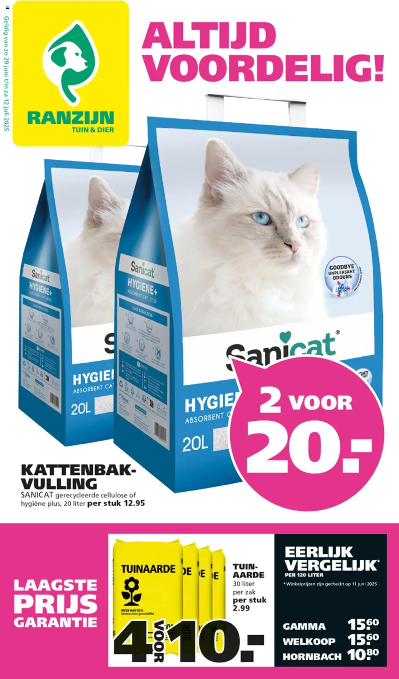 Ranzijn shop Folder geldig vanaf 29-06-2025 - Paginanummer 1 - Kattenbak, Tuinaarde, Zak