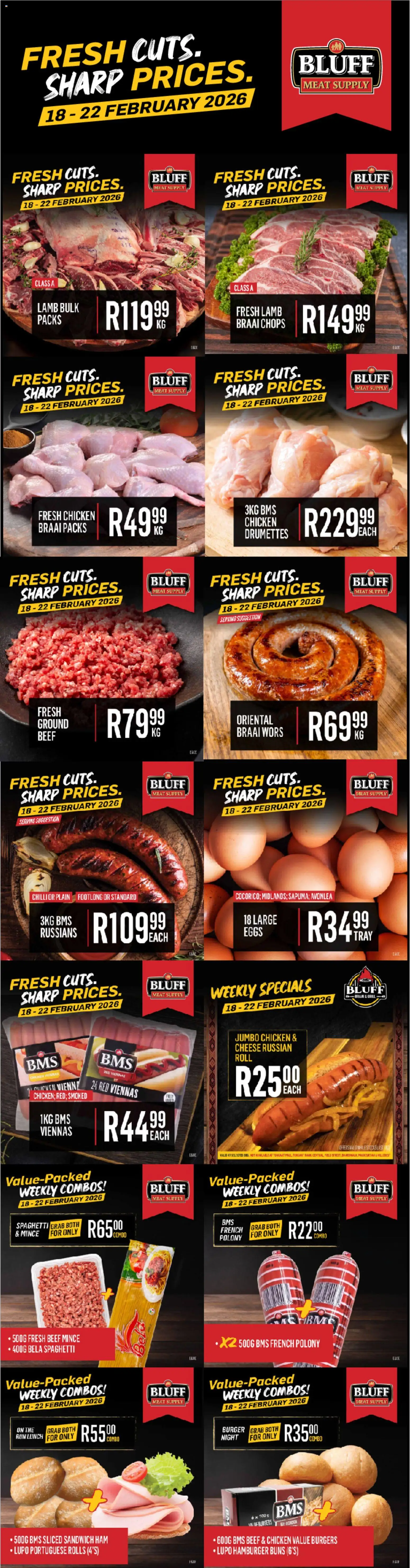 Preview of Bluff Meat Supply flyer valid from 18/02/2026