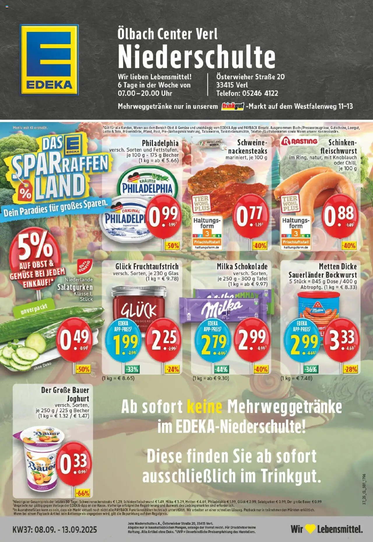 EDEKA Prospekt ab 07.09.2025 - Prospekt Verl Online