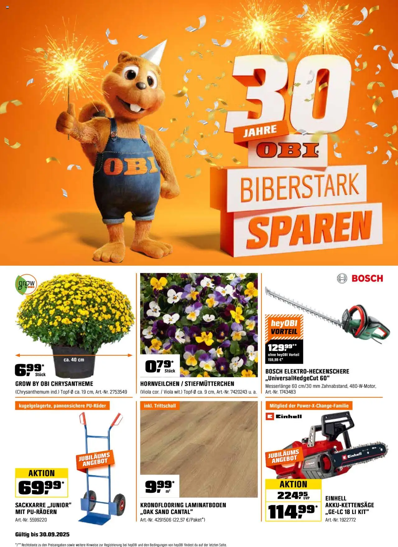 Vorschau der Angebote: OBI Flugblatt gültig ab 01.09.2025