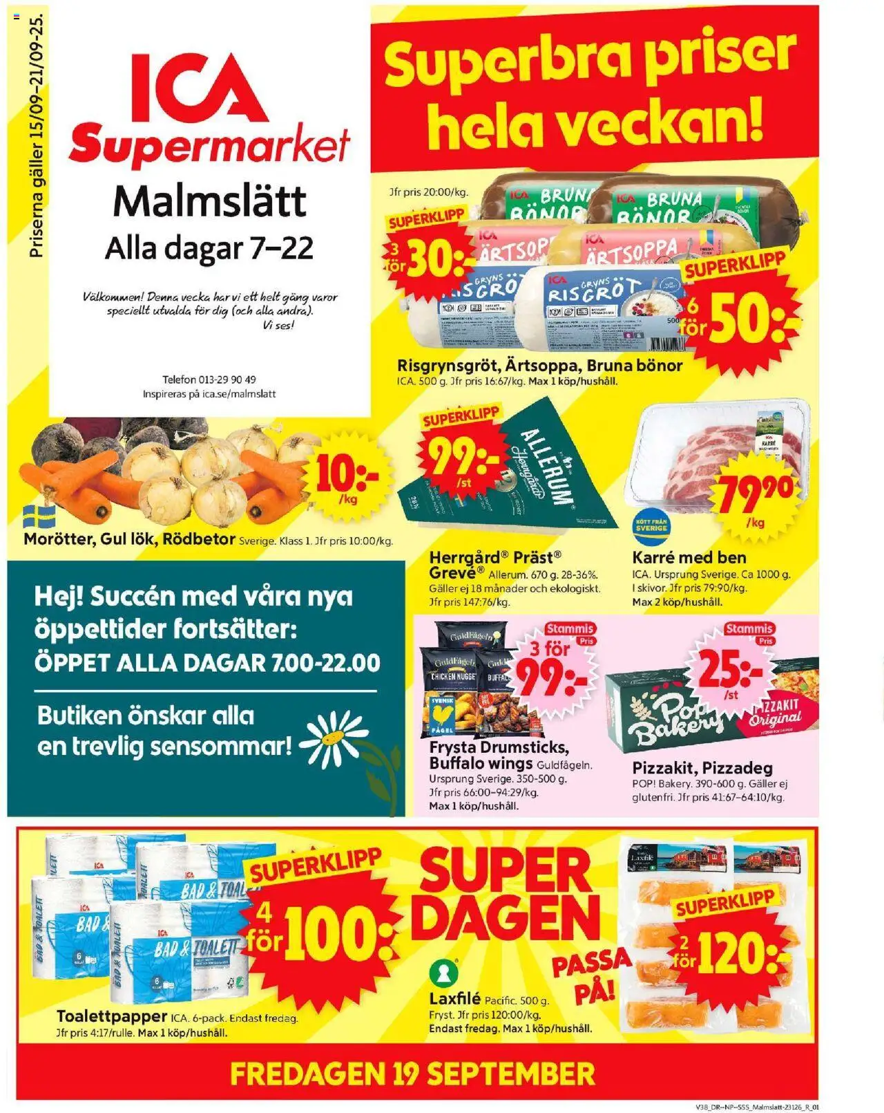 Linköping är giltig 15/09 2025 > Veckans Erbjudanden gäller från 15/09/2025 till 21/09/2025 sidnummer 1