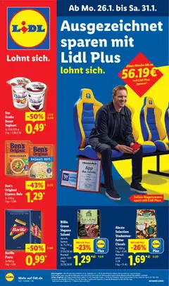 Vorschau von dem Prospekt des Geschäftes Lidl, gültig ab dem 26.01.2026