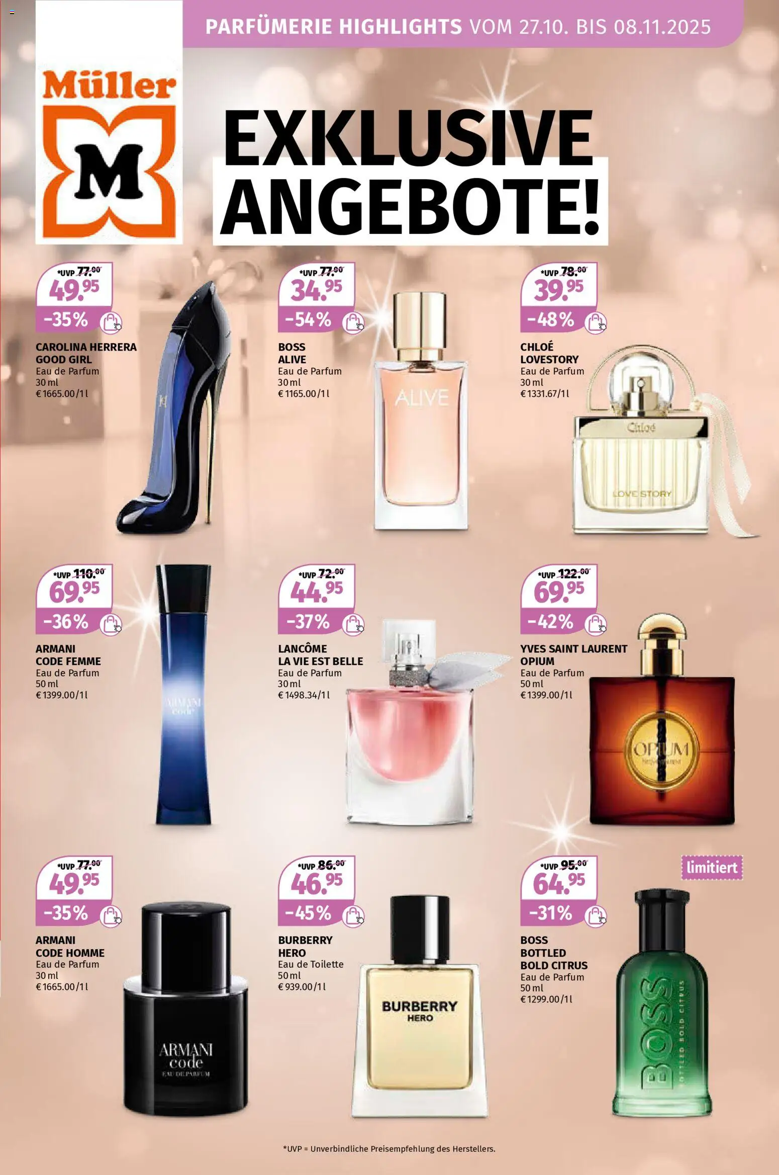  Müller Parfümerie Angebote ab (27.10.2025 - 08.11.2025) - Seite 1