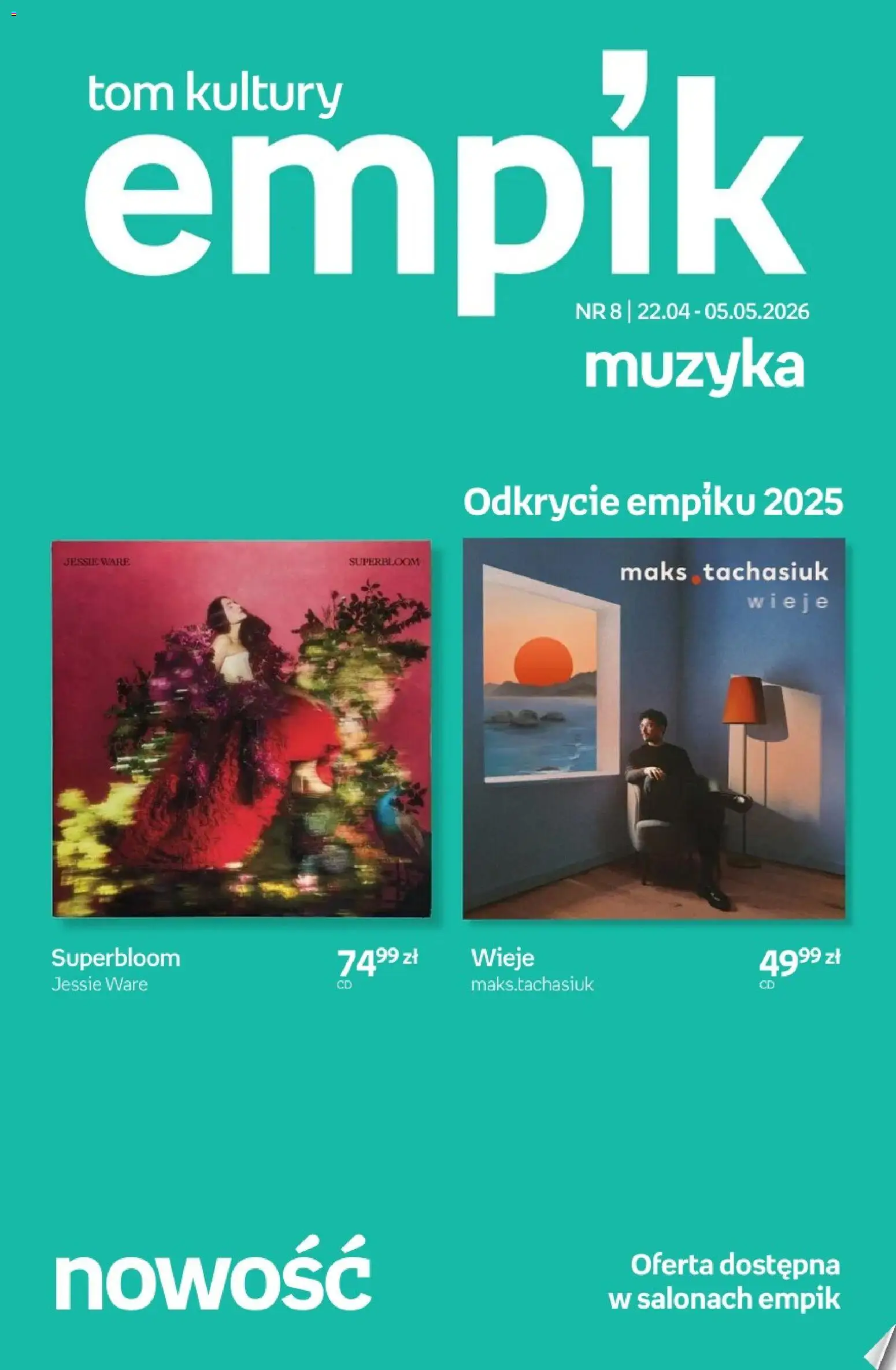 Pogląd gazetki "Empik promocje - Tom kultury Muzyka" ze sklepu Empik ważnej od 22.04.2026