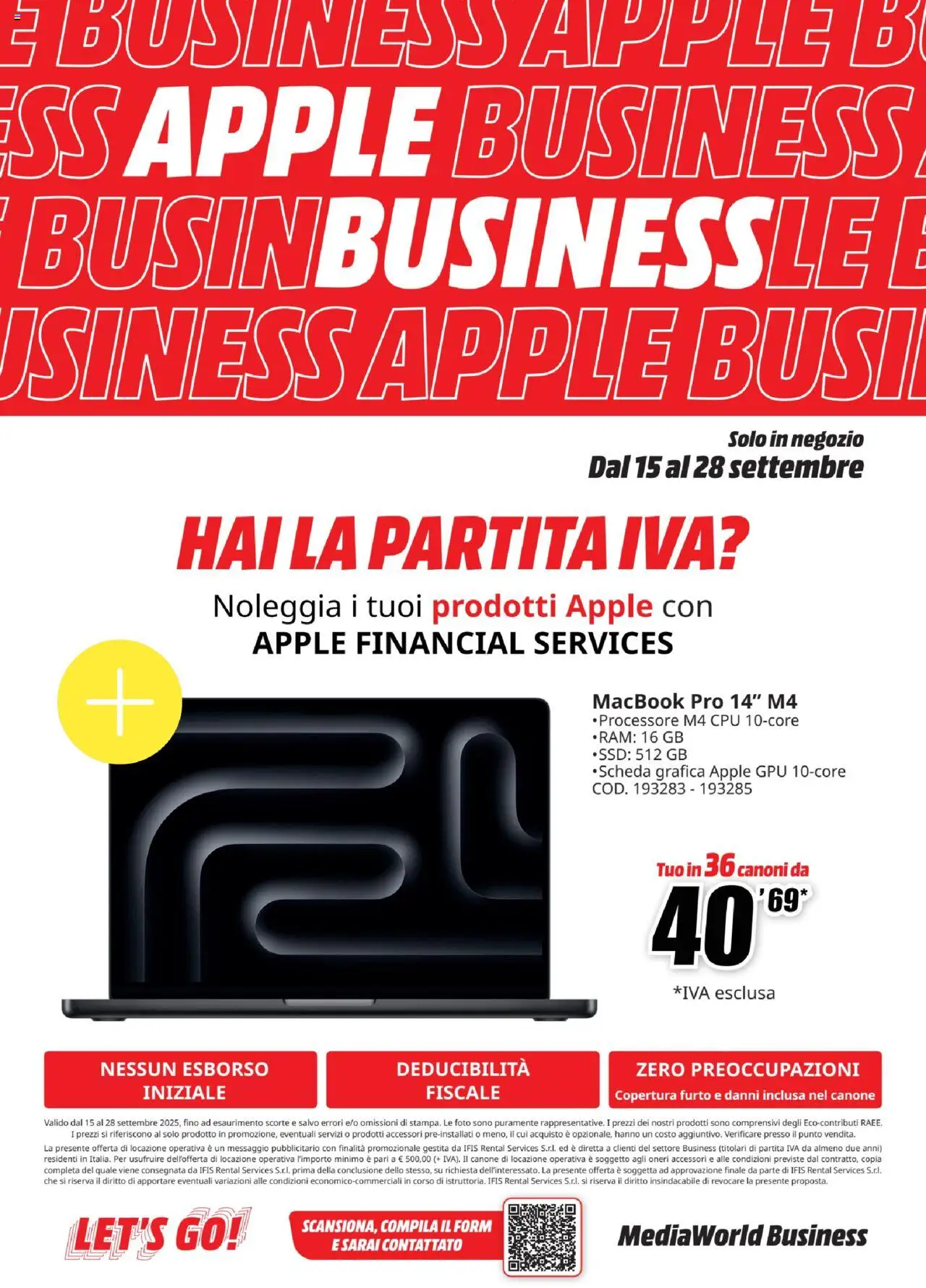 Volantino Media World valido da 15/09/2025 numero di pagina 1