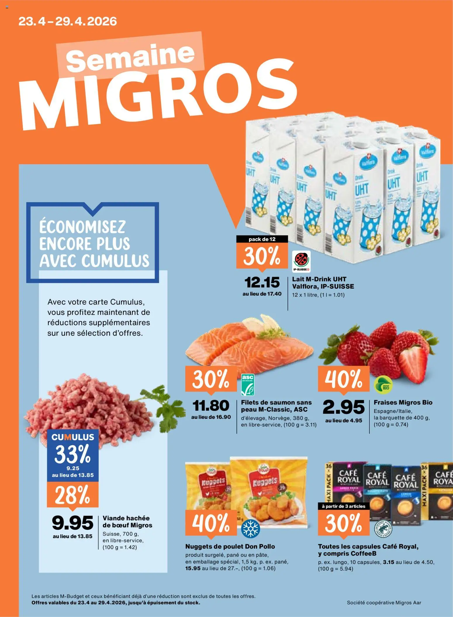 Vorschau des Merkblatts Migros aktionen FR vom Shop Migros gültig von 23.04.2026 bis 29.04.2026