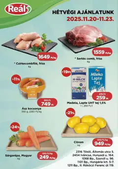 Reál - Bevásárló hétvége - Pest megye megtekintése, amely érvényes 2025.11.20.-től