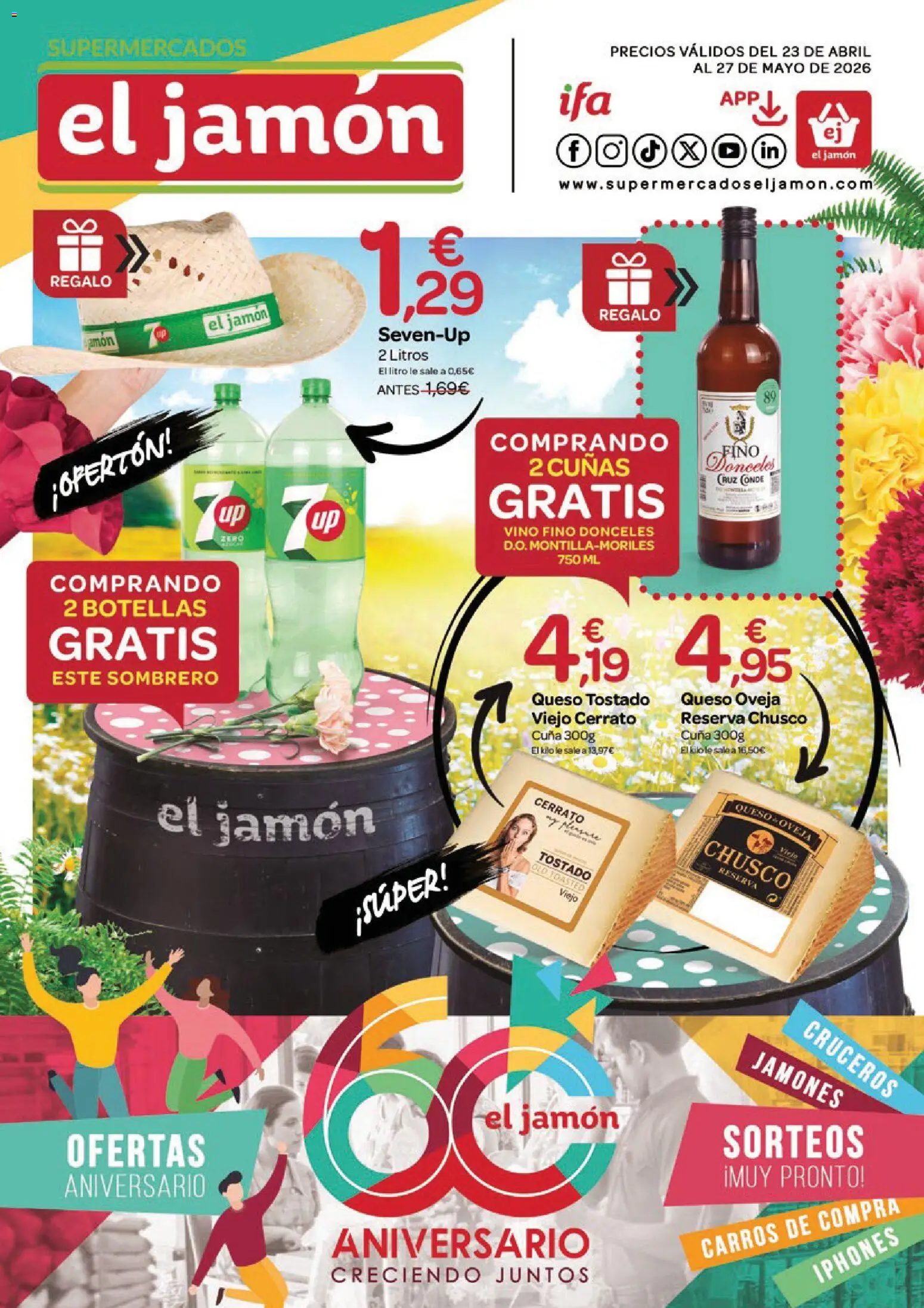 Vista previa del folleto de la tienda Supermercados El Jamón válido desde el 23/04/2026 
