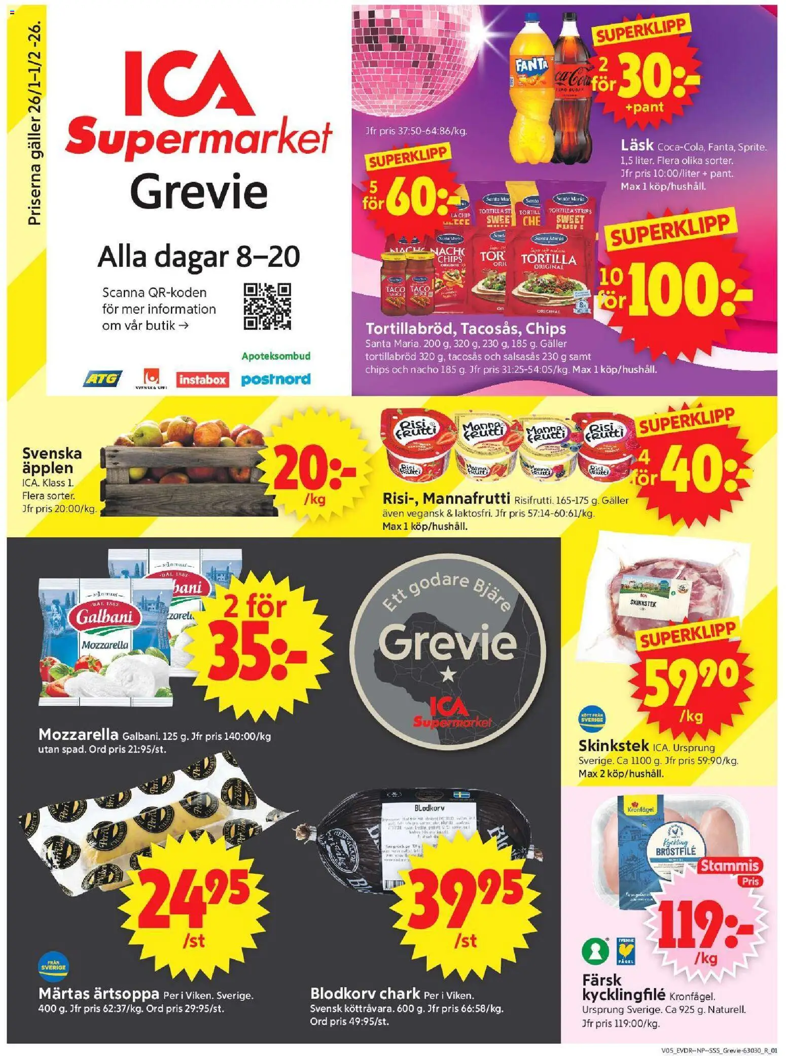 Förhandsgranska reklamblad Grevie från butik ICA Supermarket gäller från 26/01/2026