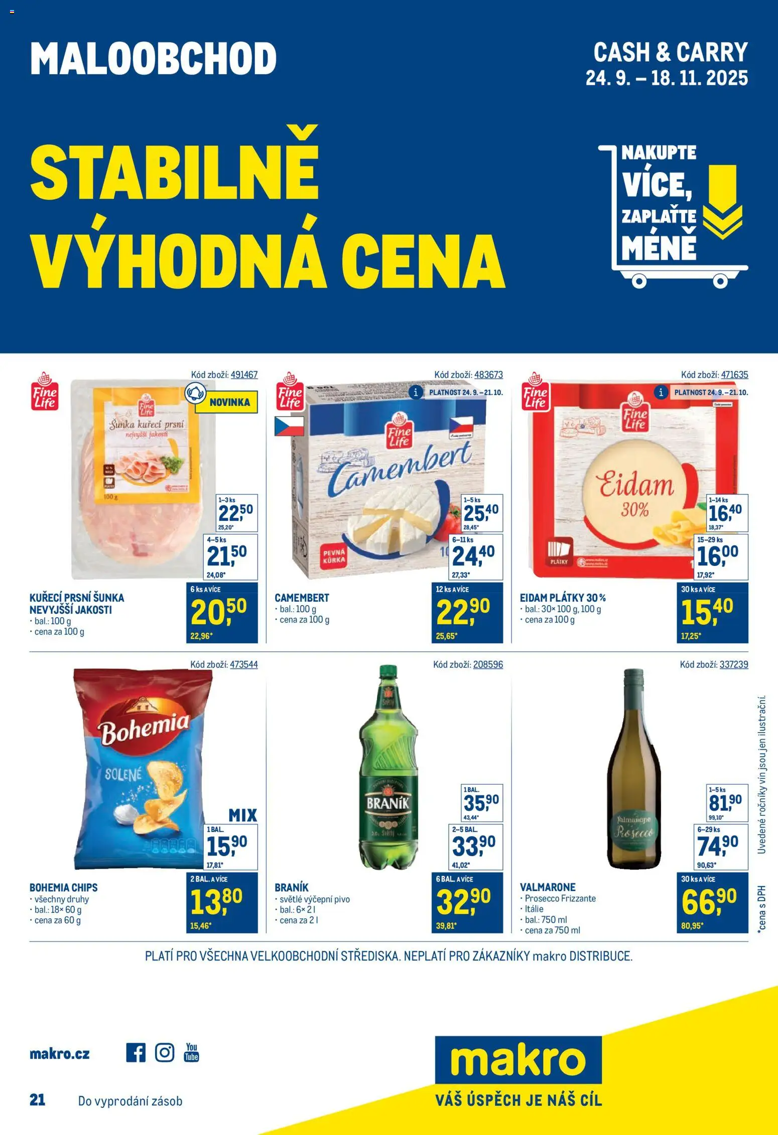  Makro Leták - Stabilně výhodná cena - maloobchod od 24.09.2025 - Akce Makro
