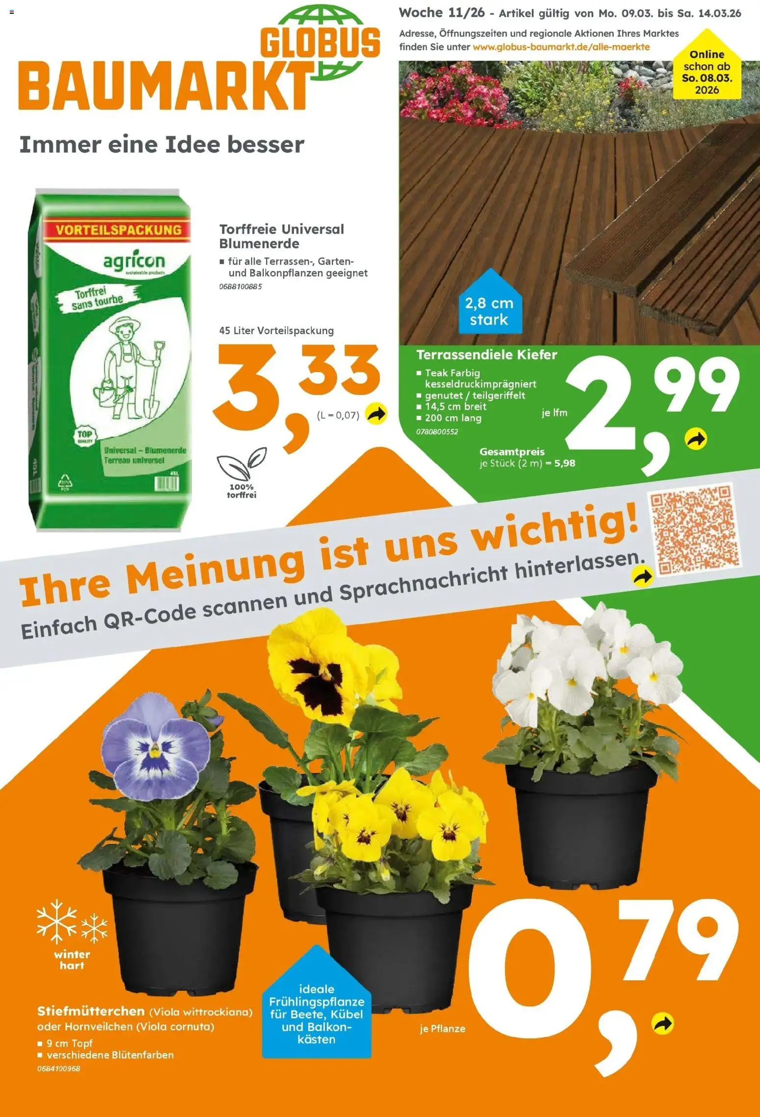 Vorschau von dem Prospekt des Geschäftes Globus Baumarkt, gültig ab dem 09.03.2026