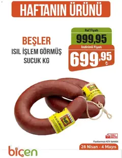 Biçen Market Biçen Market - Haftanın Ürünü 28.04.2026 - Broşürünün önizlemesi