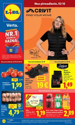 LIDL parduotuvės leidinio Leidinys galiojančio nuo 2026.02.16 peržiūra
