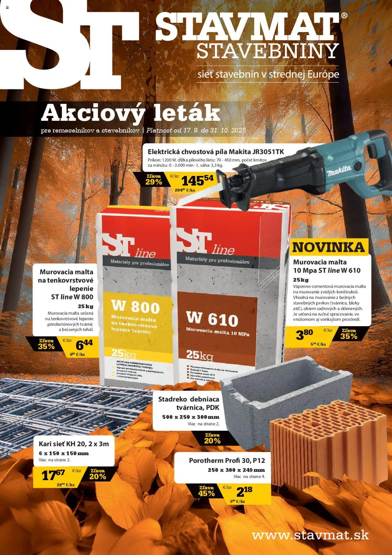 Náhľad STAVMAT STAVEBNINY letáku platného od 17.09.2025