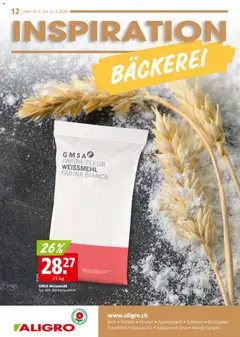 Vorschau des Merkblatts Aligro aktionen Bäckerei Schlieren, Gossau SG, Frauenfeld, Rapperswil-Jona, Sargans, Bern vom Shop Aligro gültig von 16.03.2026 bis 21.03.2026
