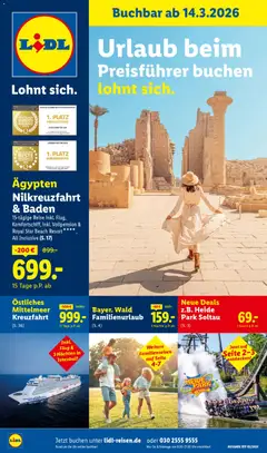 Vorschau von dem Prospekt des Geschäftes Lidl Reisen, gültig ab dem 14.03.2026