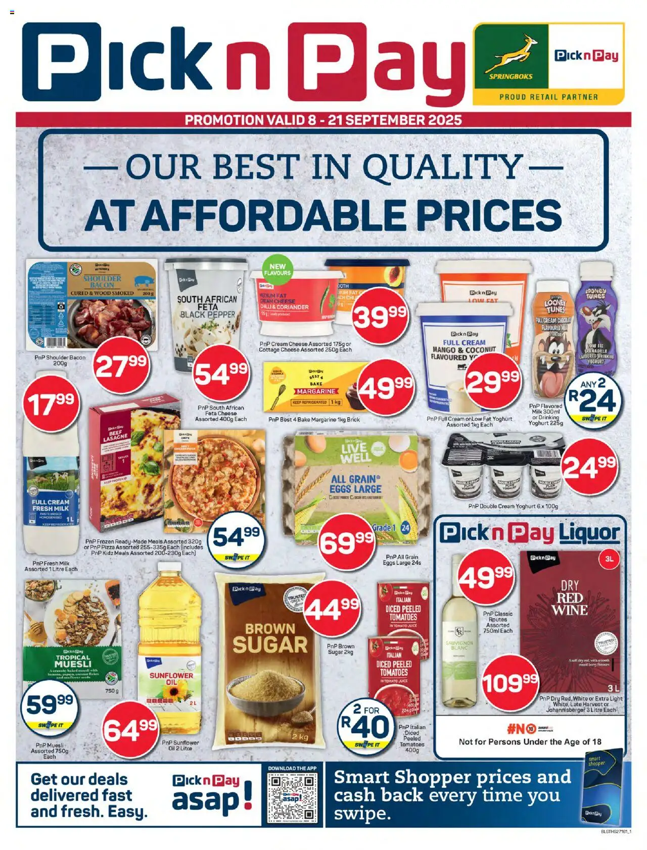 Pick n Pay Inland provinces - Own Brand Specials from 08/09 - 21/09/2025 > Promotions