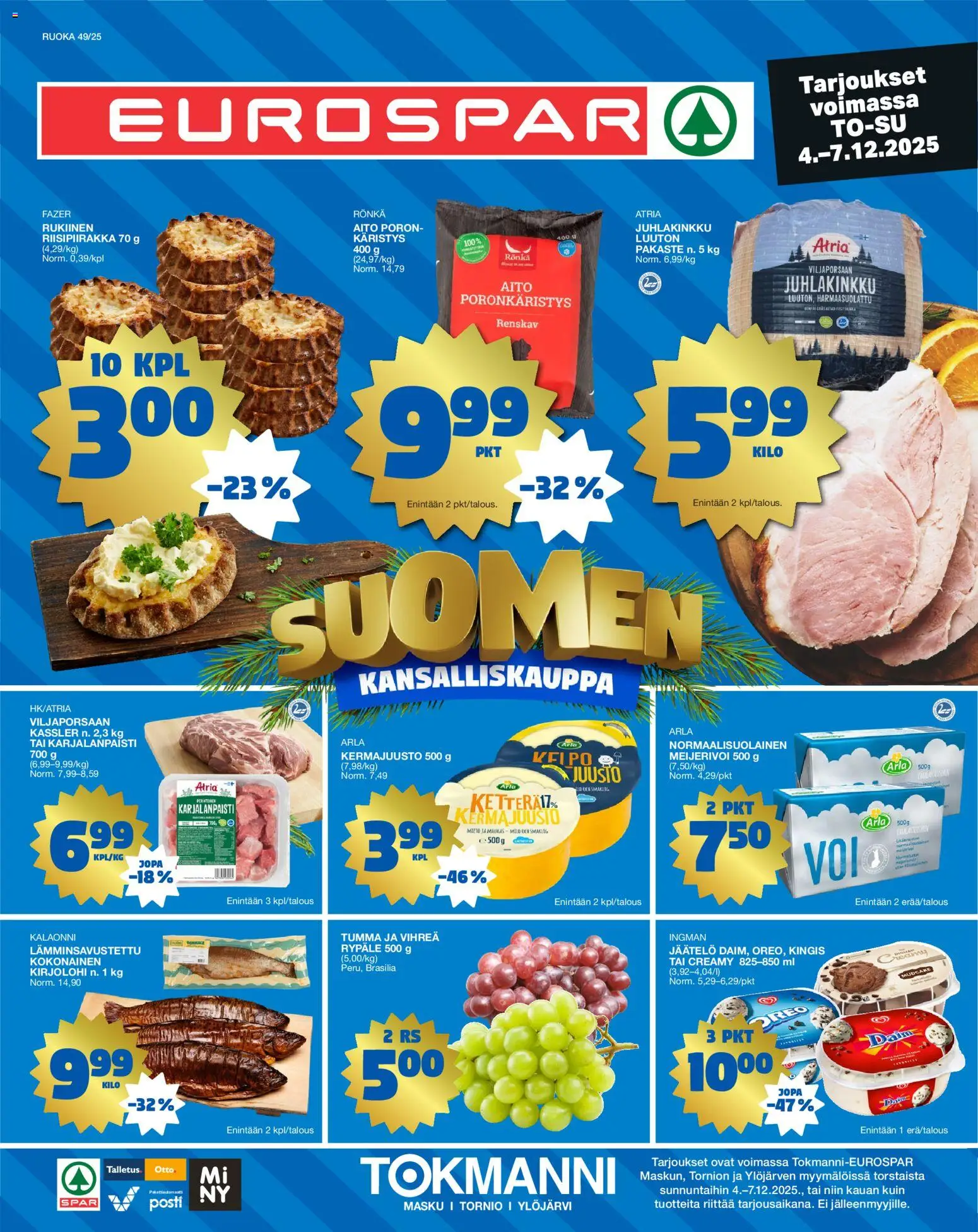 Kaupan Tokmanni EUROSPAR esikatselu, voimassa 04/12/2025