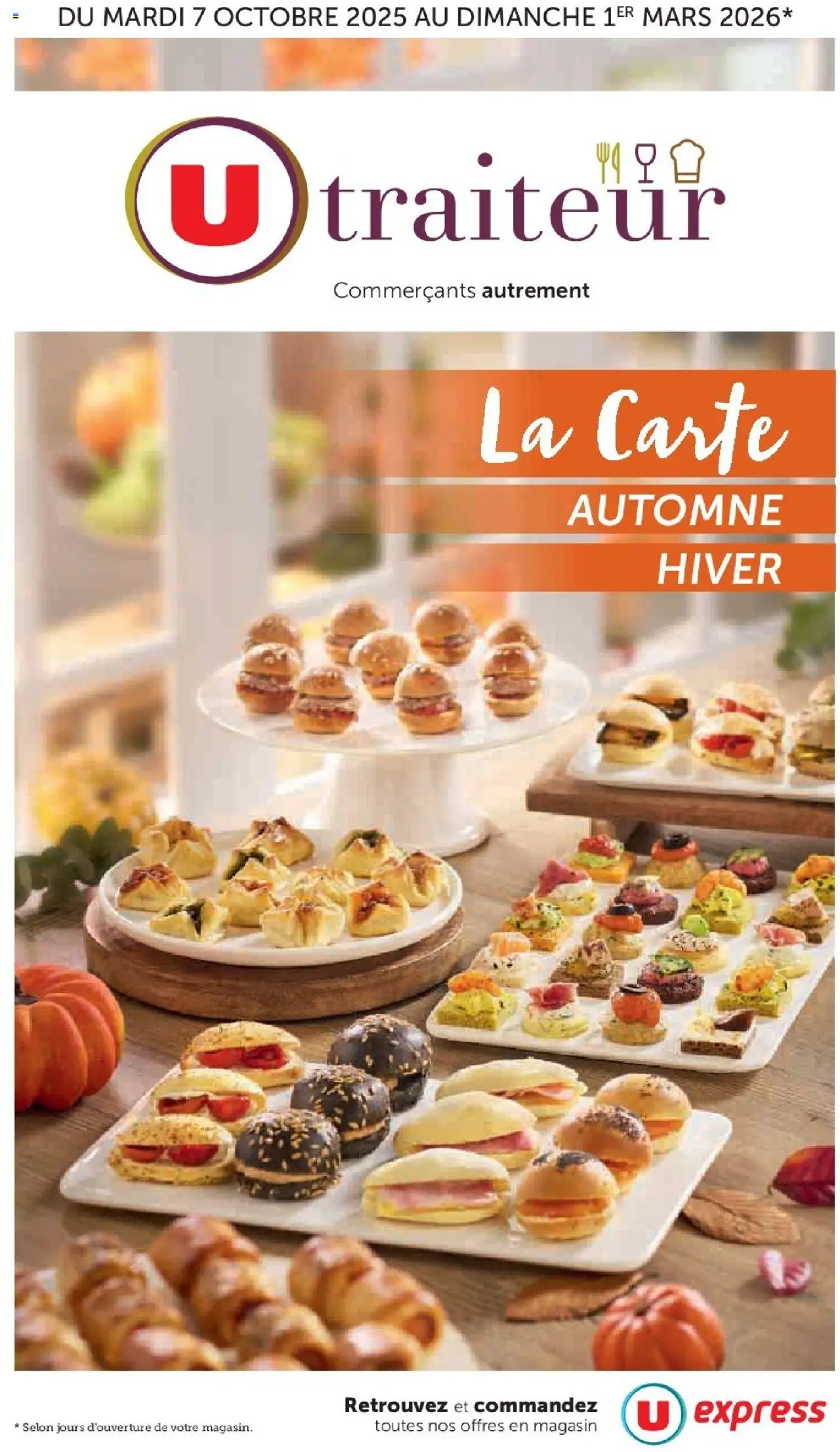 La carte Automne Hiver de la boutique U Express valable du 07/10/2025 - Page numéro 1