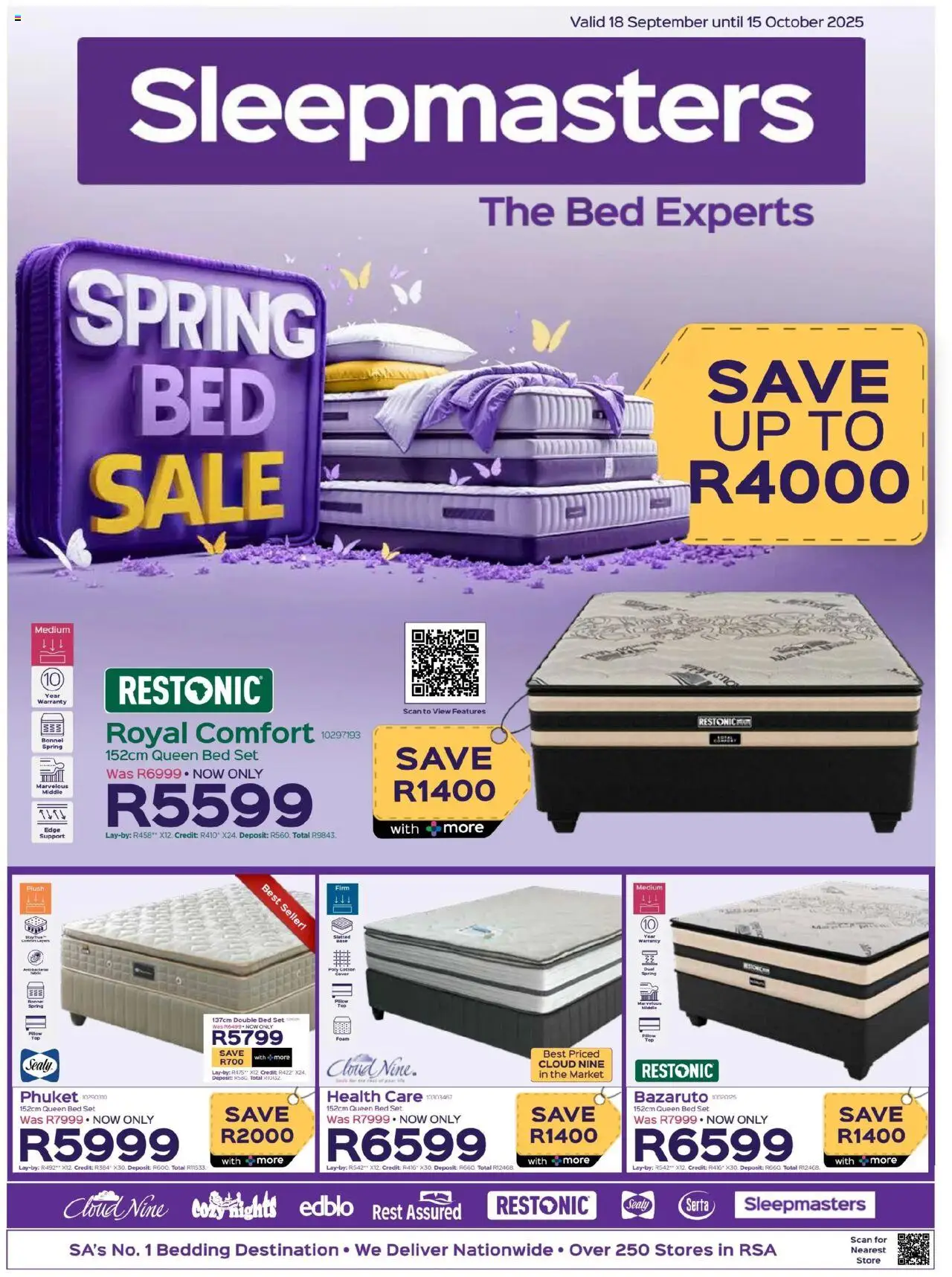 Sleepmasters Specials from 18/09 - 15/10/2025 > Promotions