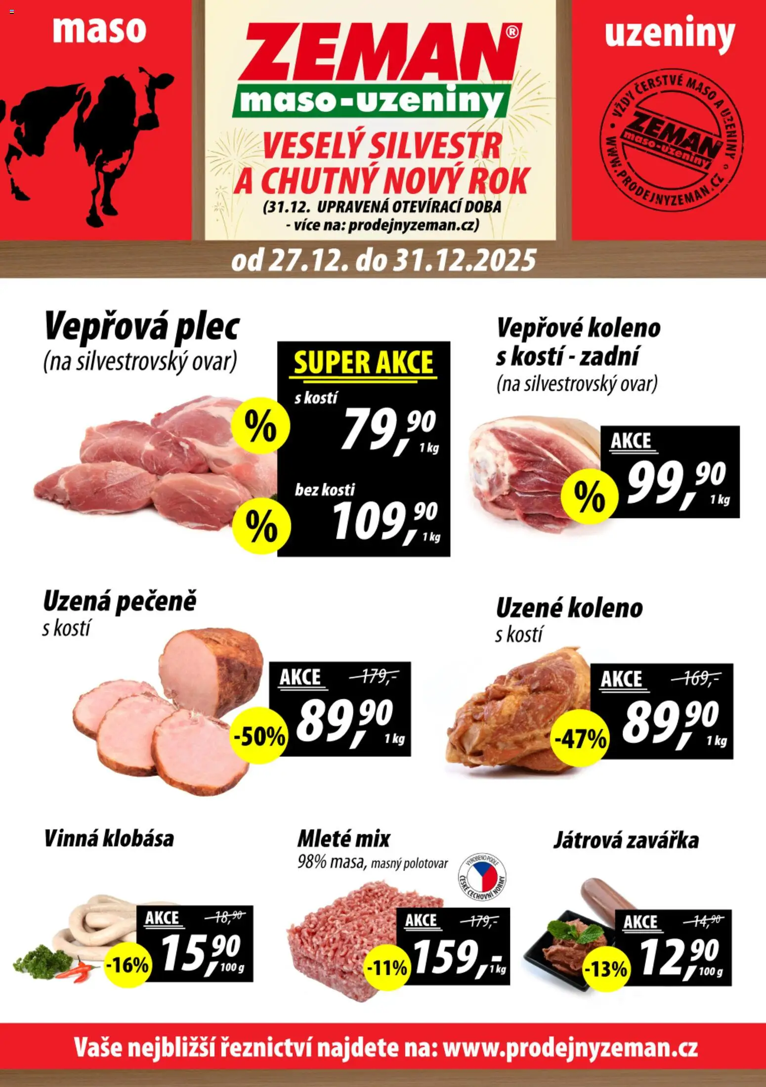 Náhled nabídky: Prodejny Zeman Leták platný od 27.12.2025