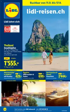 Vorschau des Merkblatts Aktionen Reisen vom Shop Lidl gültig von 11.09.2025 bis 17.09.2025