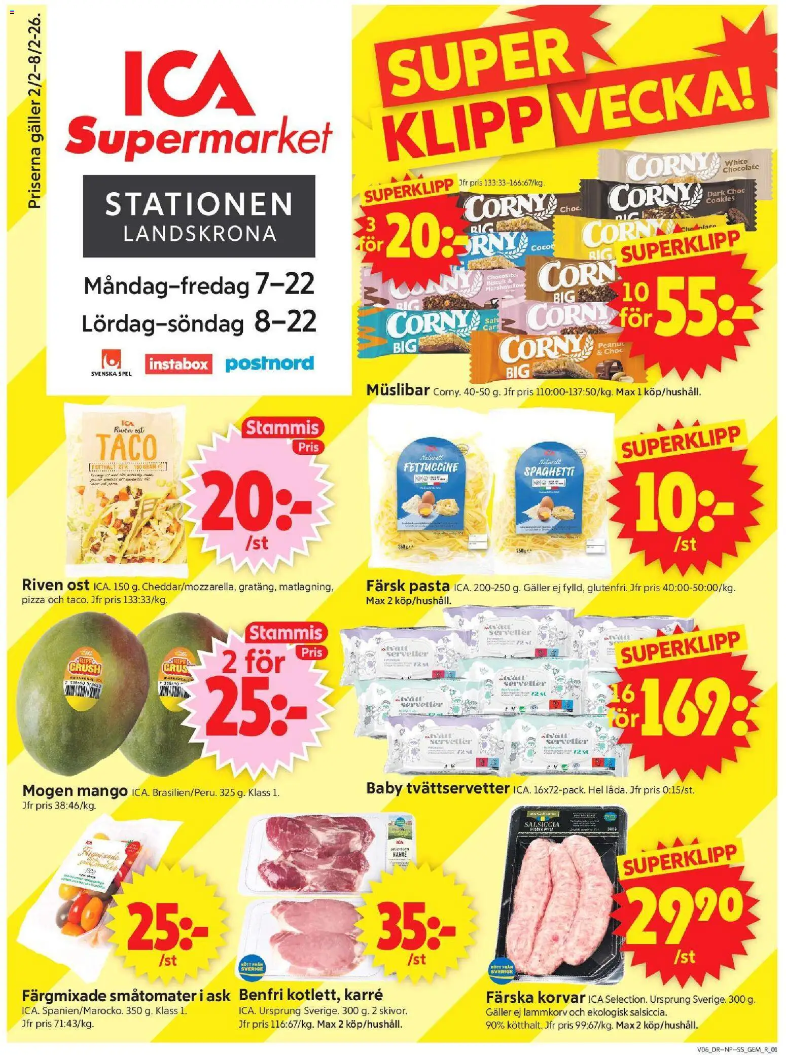 Förhandsgranska reklamblad Landskrona från butik ICA Supermarket gäller från 02/02/2026