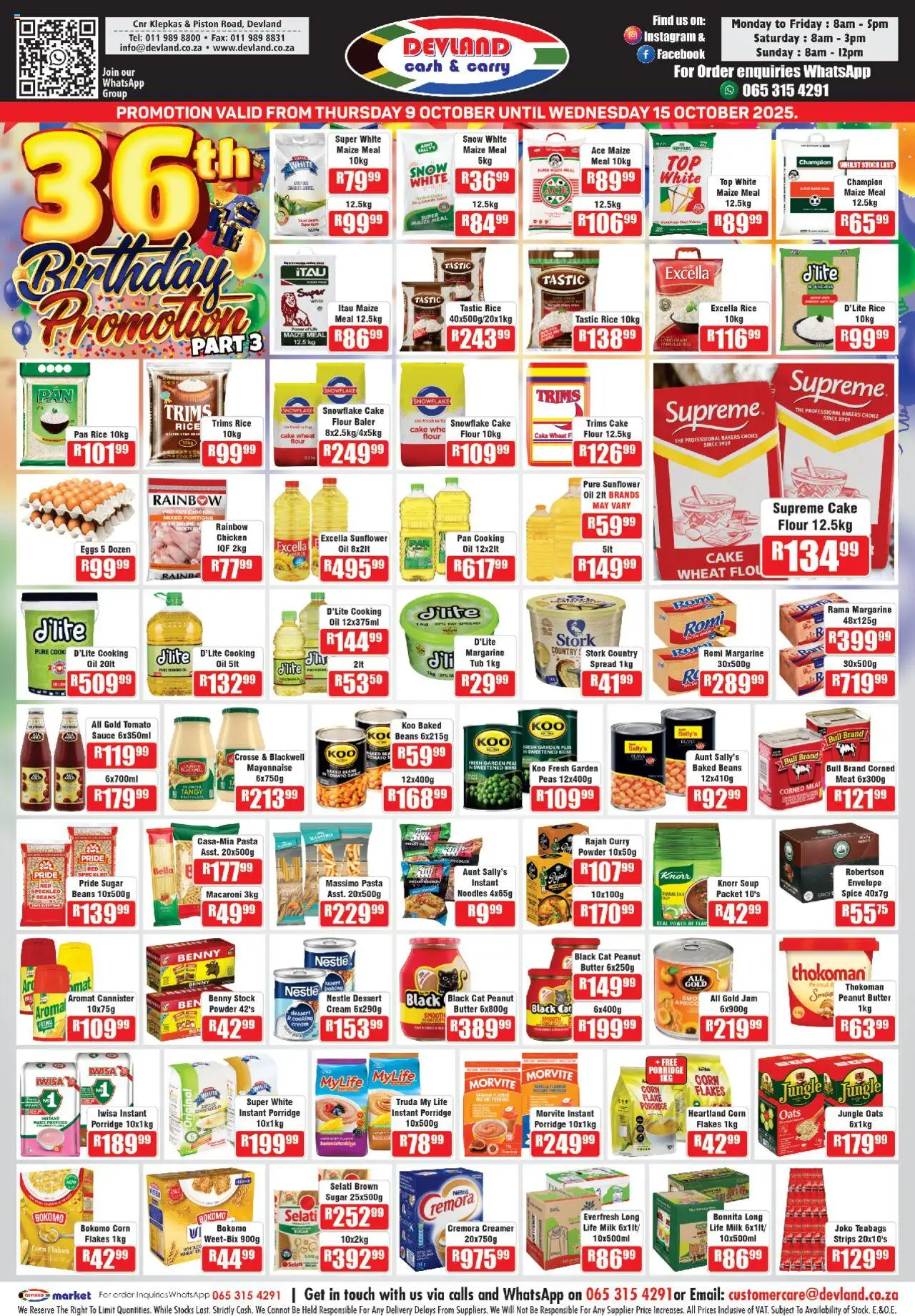 Devland Weekly Specials from 09/10 - 15/10/2025 > Promotions