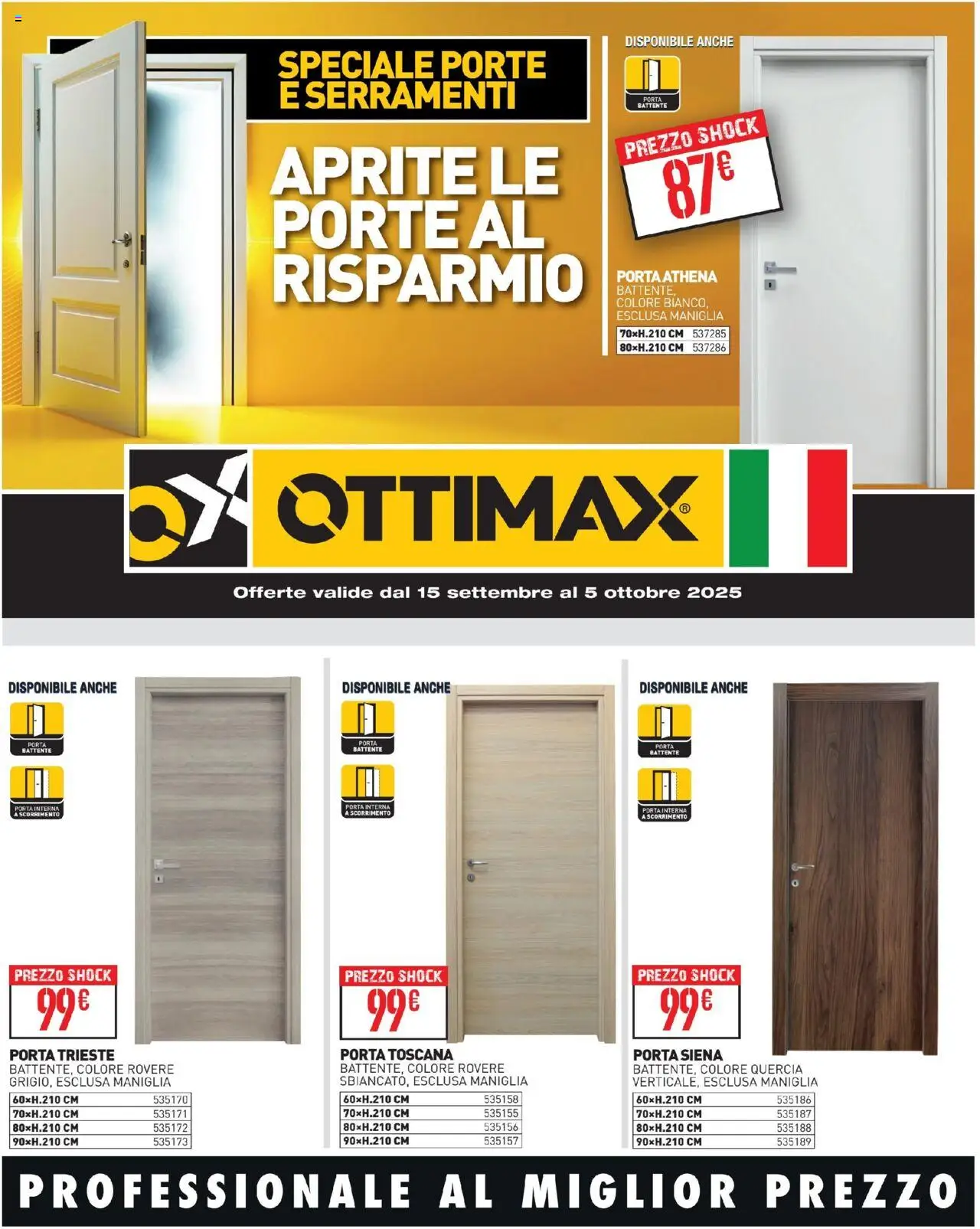 Volantino Ottimax valido da 15/09/2025 numero di pagina 1