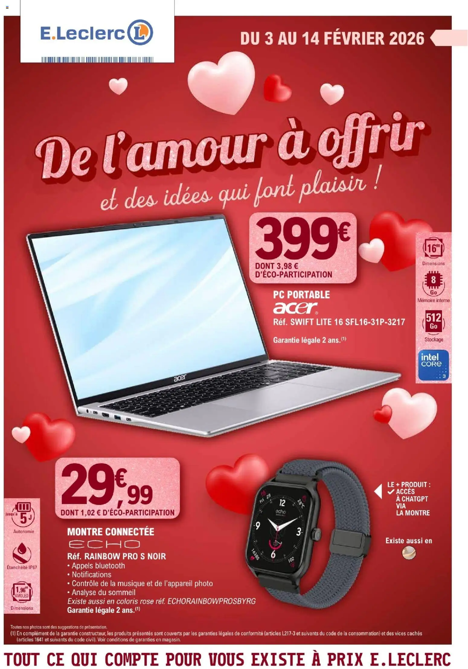 Prévisualisation de Saint Valentin du magasin E.Leclerc formulaire valide 03/02/2026