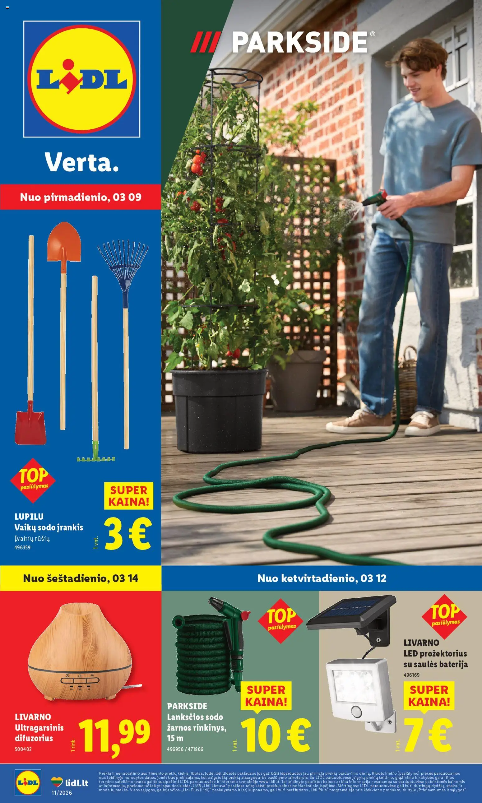 LIDL parduotuvės leidinio LIDL leidinys - Ne maisto prekių pasiūlymai galiojančio nuo 2026.03.09 peržiūra