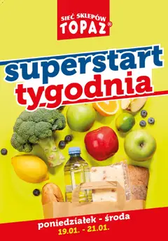 Pogląd gazetki "Superstart tygodnia" ze sklepu Topaz ważnej od 19.01.2026
