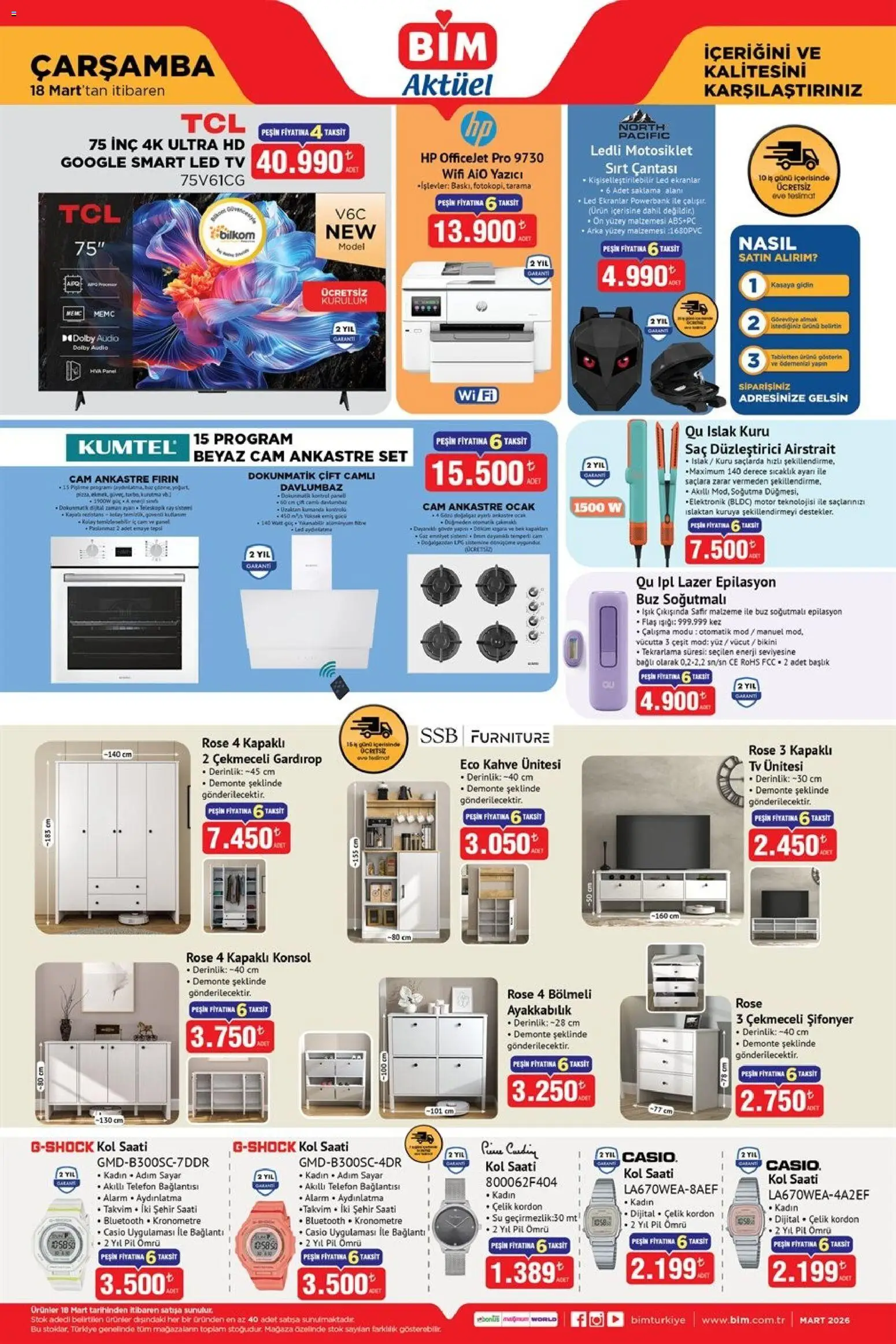 BİM BİM - Katalog Çarşamba 18.03.2026 - Broşürünün önizlemesi