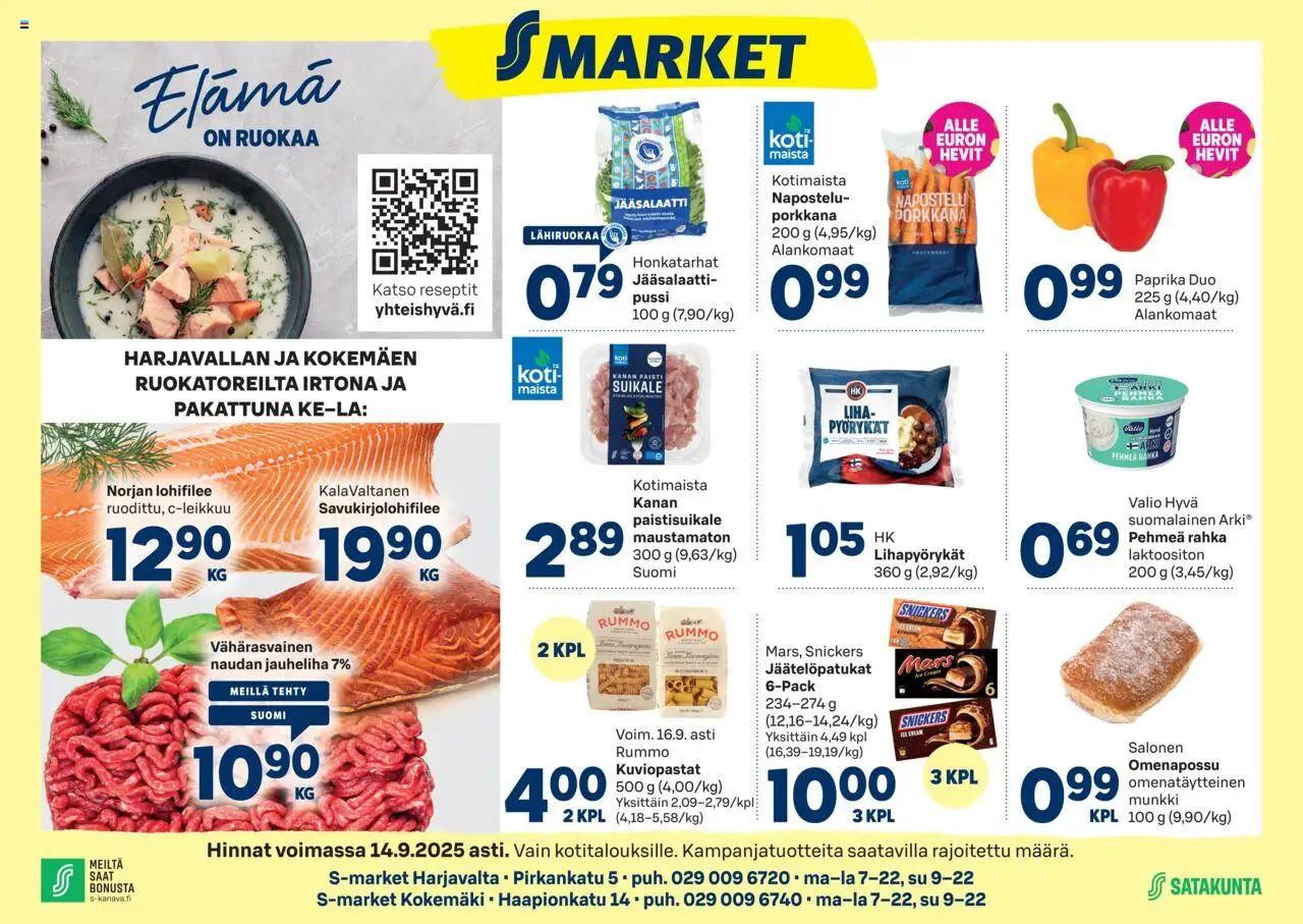 S-market-kaupan Harjavalta voimassa 14/09/2025 - Sivulla 1