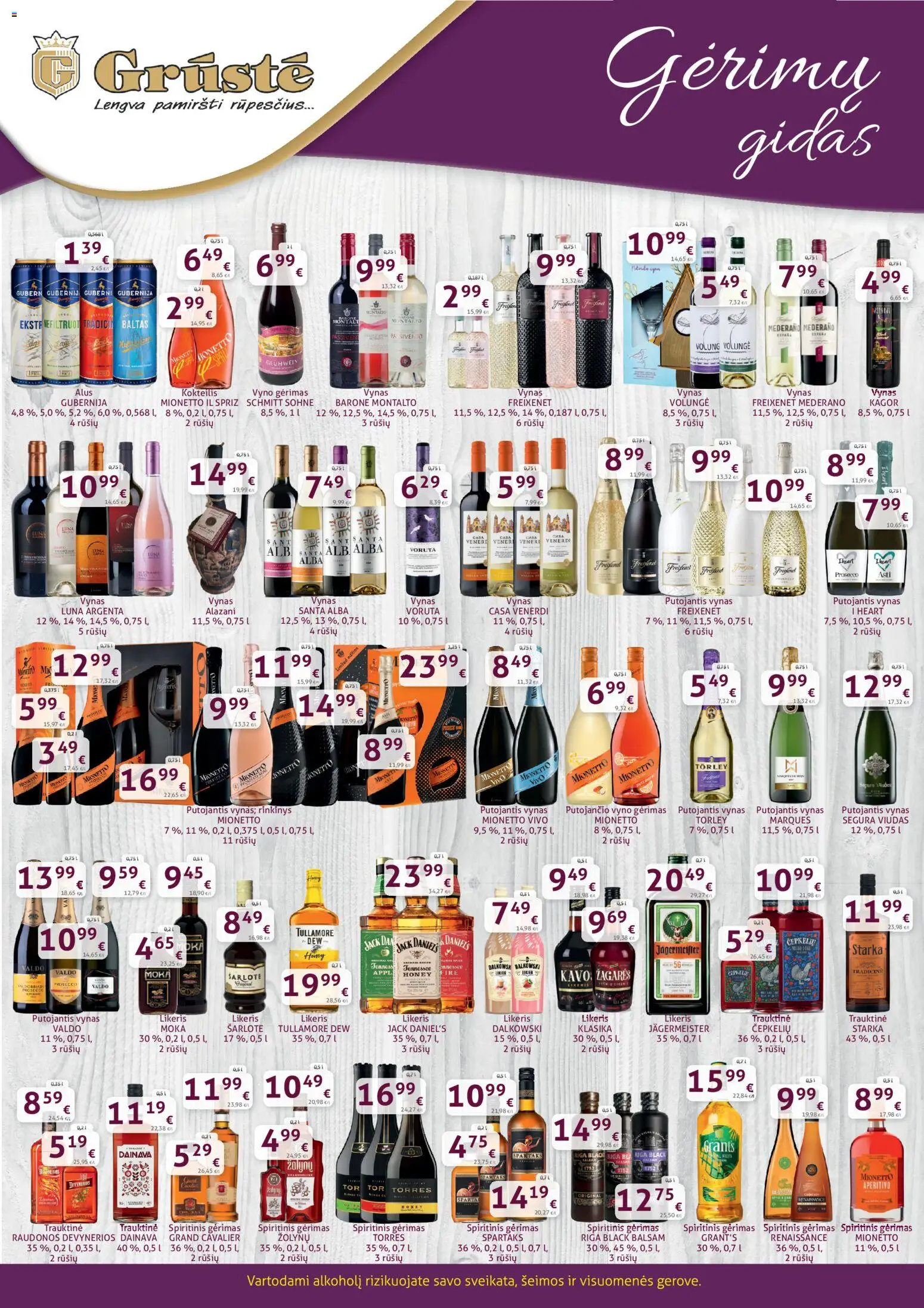 GRUSTE parduotuvės leidinio Leidinys -Gėrimų gidas galiojančio nuo 2025.11.21 peržiūra
