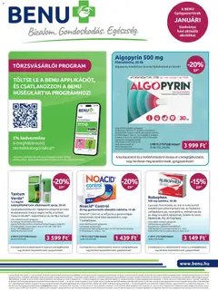 BENU Gyógyszertárak - Akciós újság BENU Gyógyszertárak megtekintése, amely érvényes 2026.01.01.-től