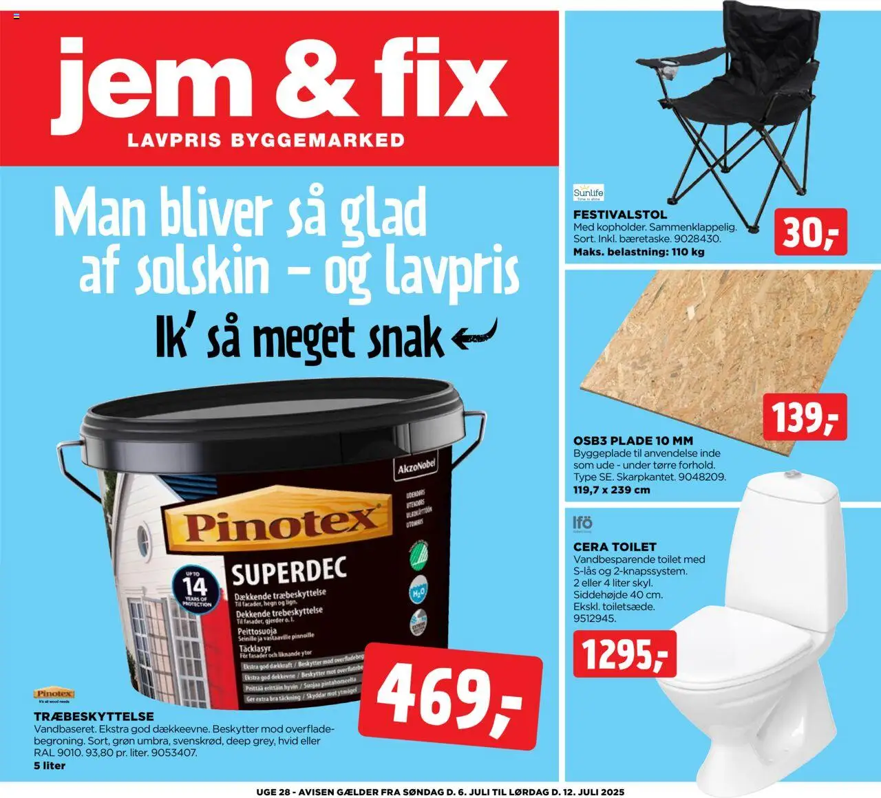 Jem & fix tilbudsavis gyldig fra 06/07/2025 - side 1 - Toilet, Søm